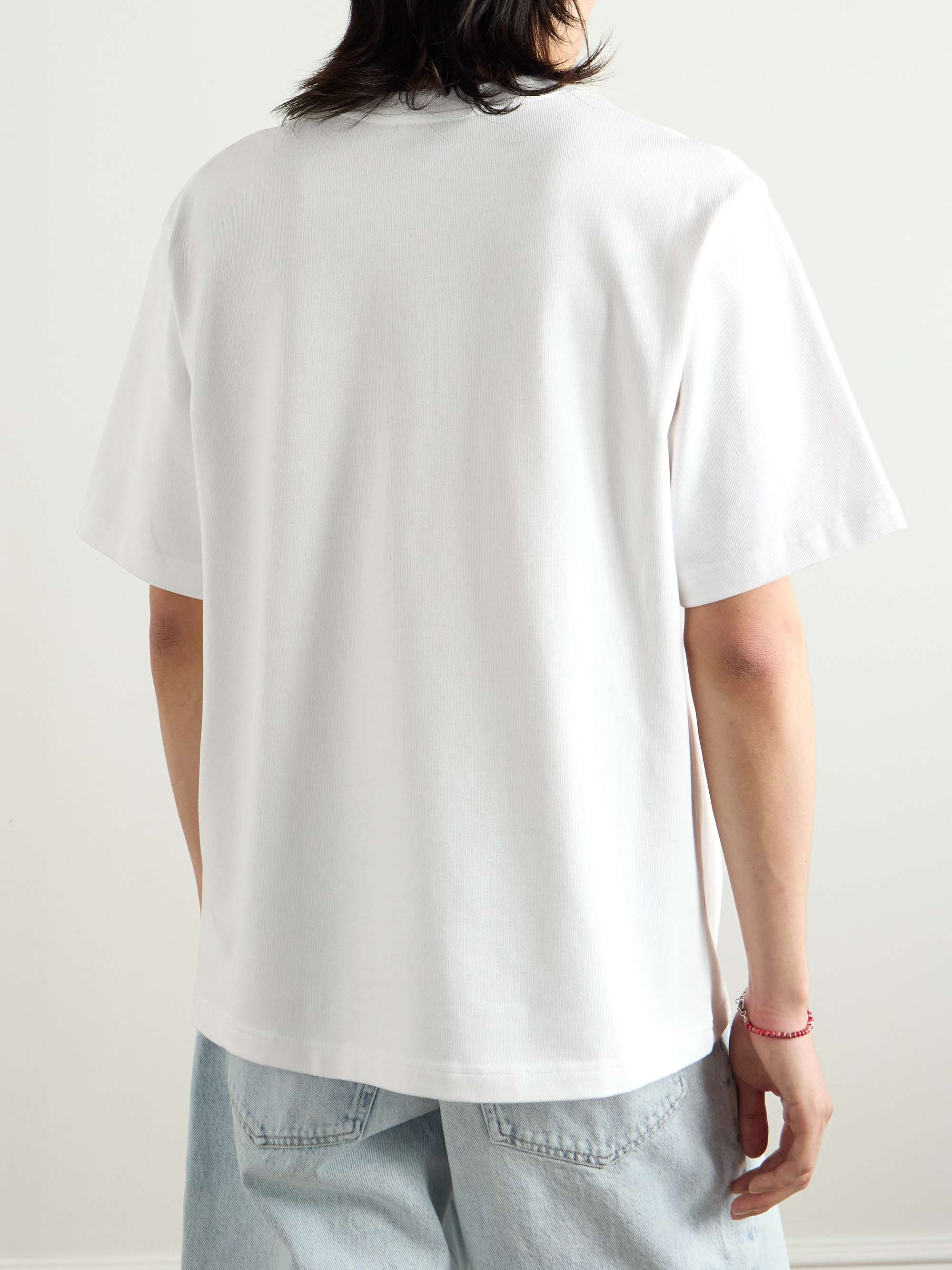 Casa Beach Wave Oversized Logo-Print Organic Cotton-Jersey T-Shirt view