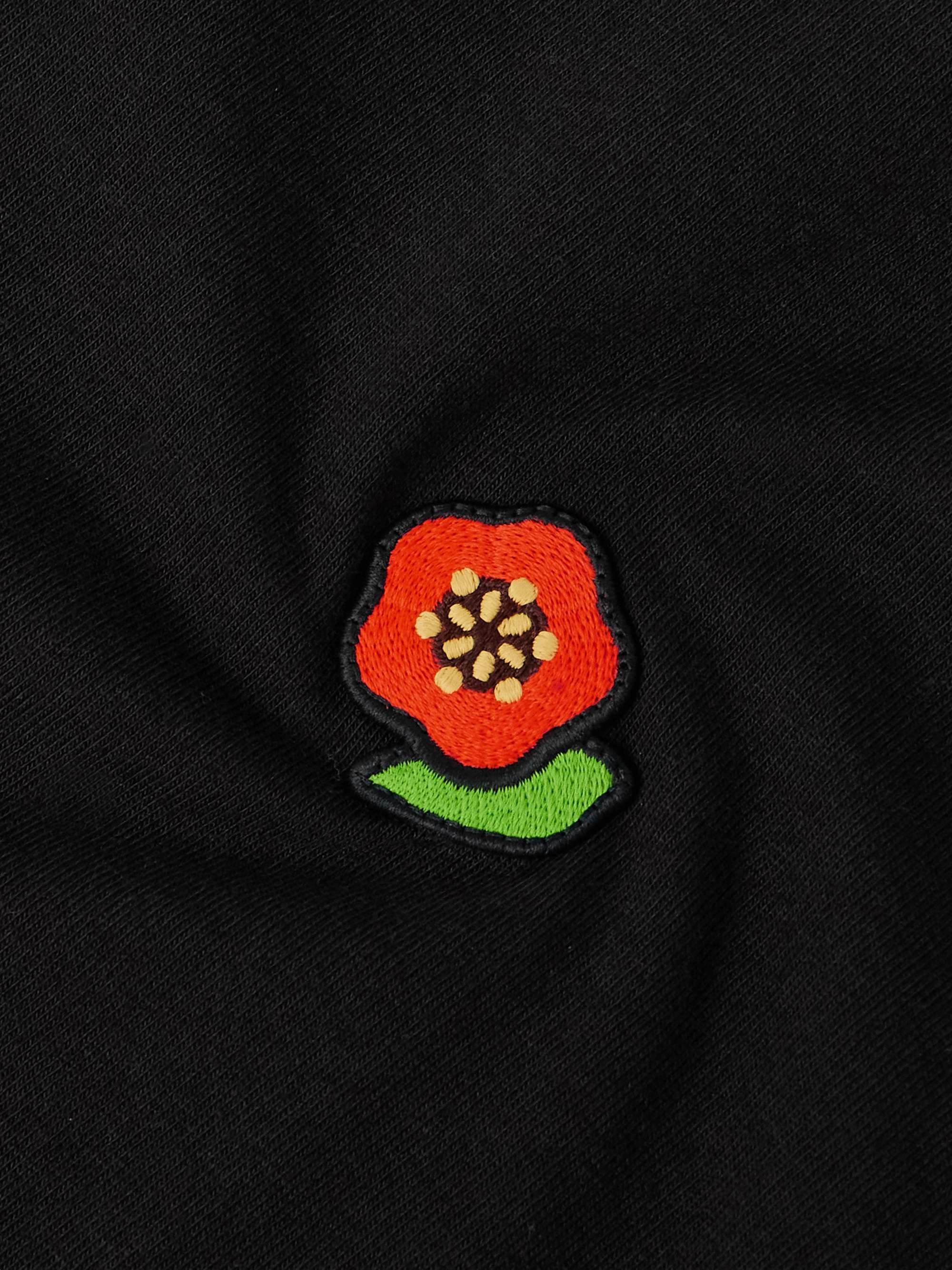 Logo-Embroidered Appliquéd Cotton-Jersey T-Shirt view