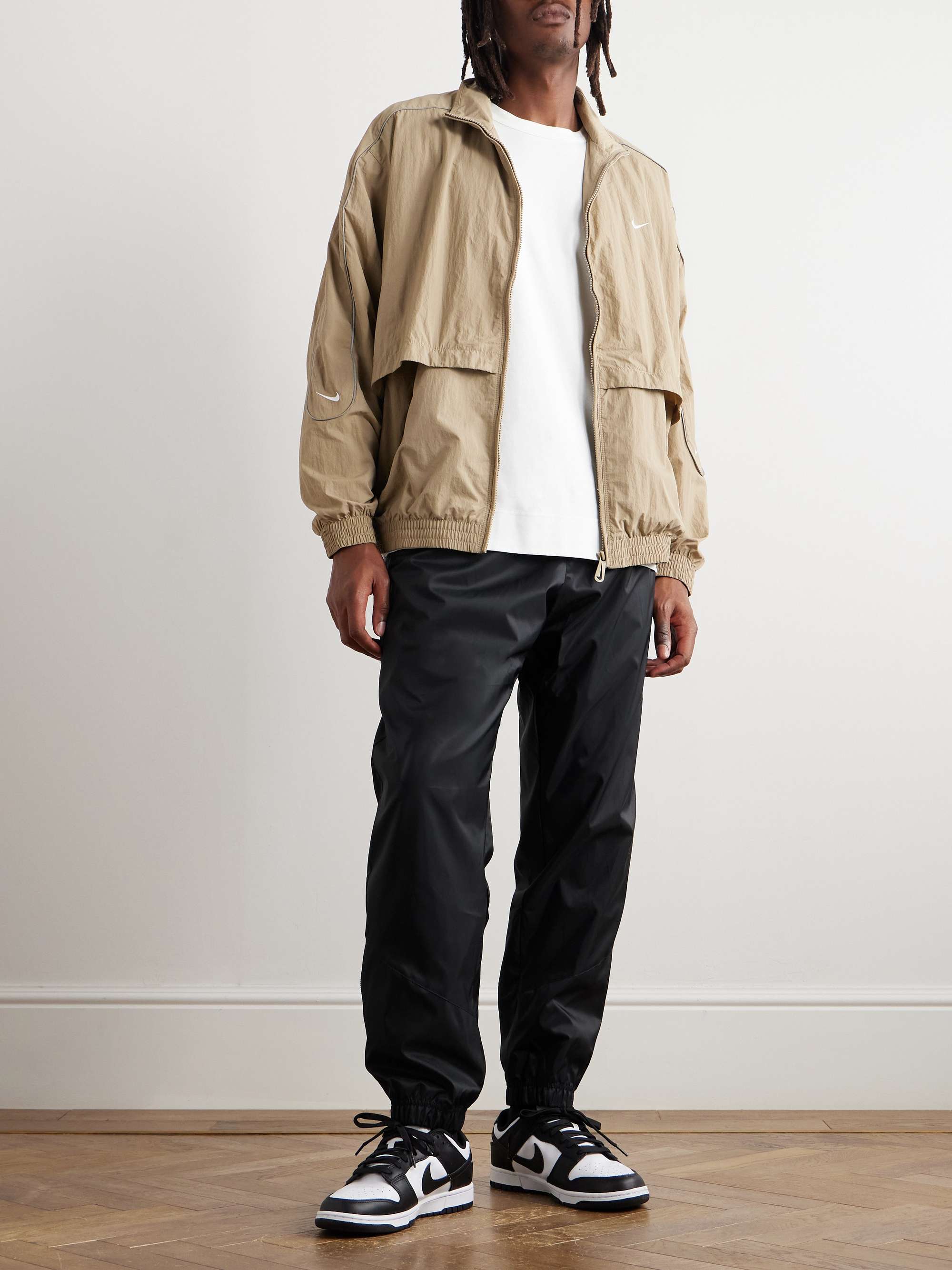 Windrunner Tapered Logo-Embroidered Shell Sweatpants view