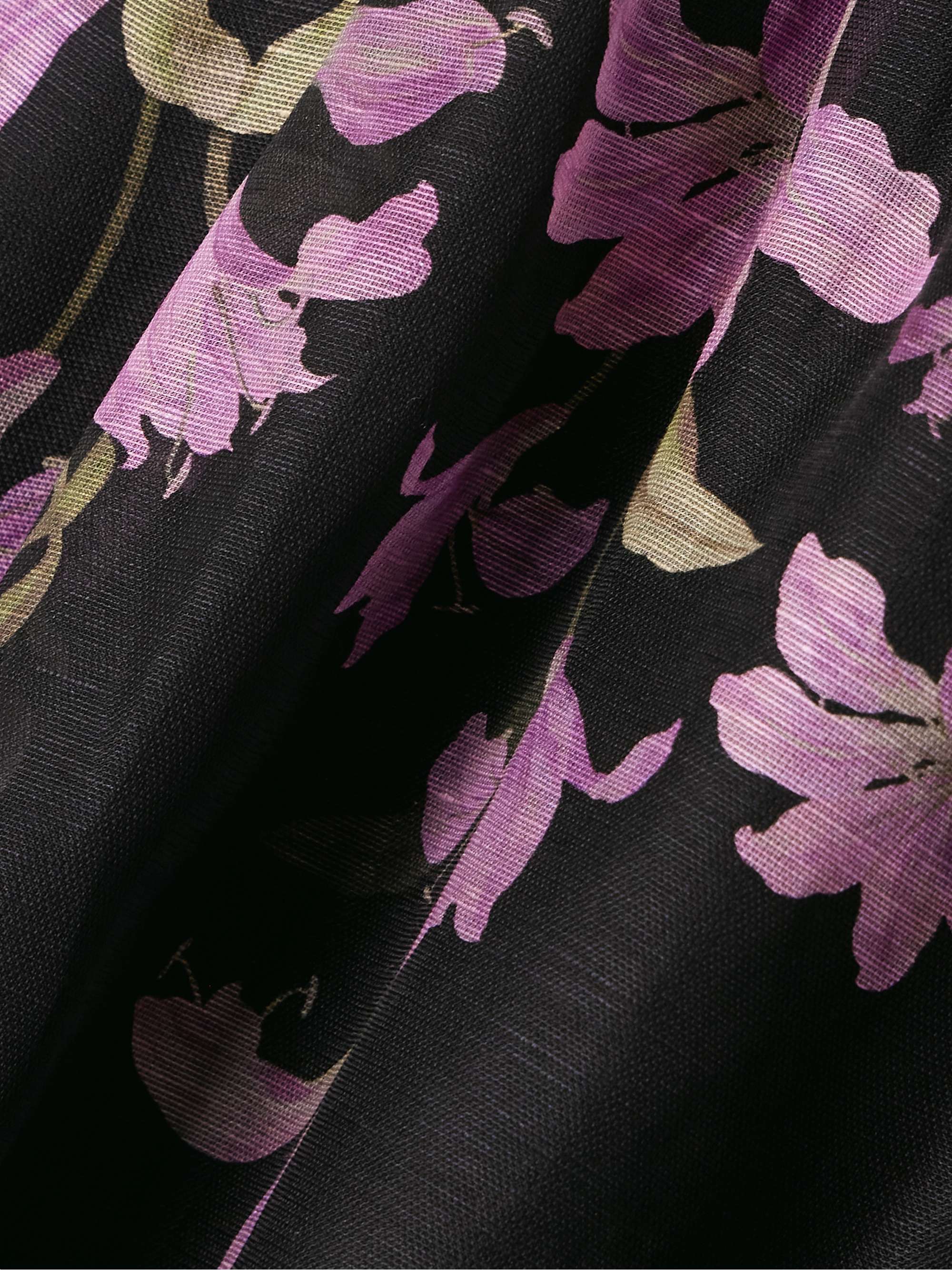 Dawning belted floral-print linen and silk-blend shorts view