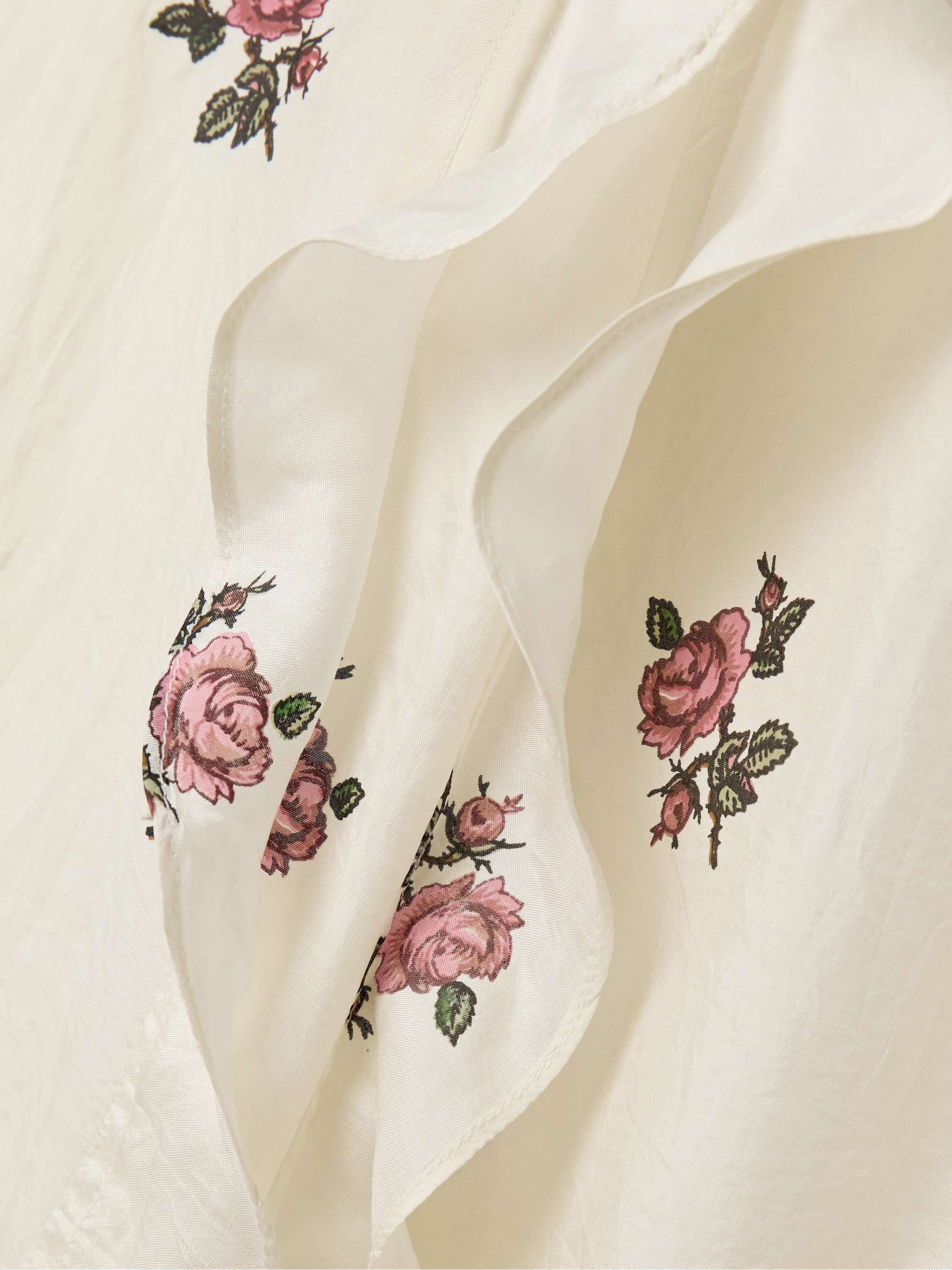 Lina ruffled floral-print silk-voile midi dress view