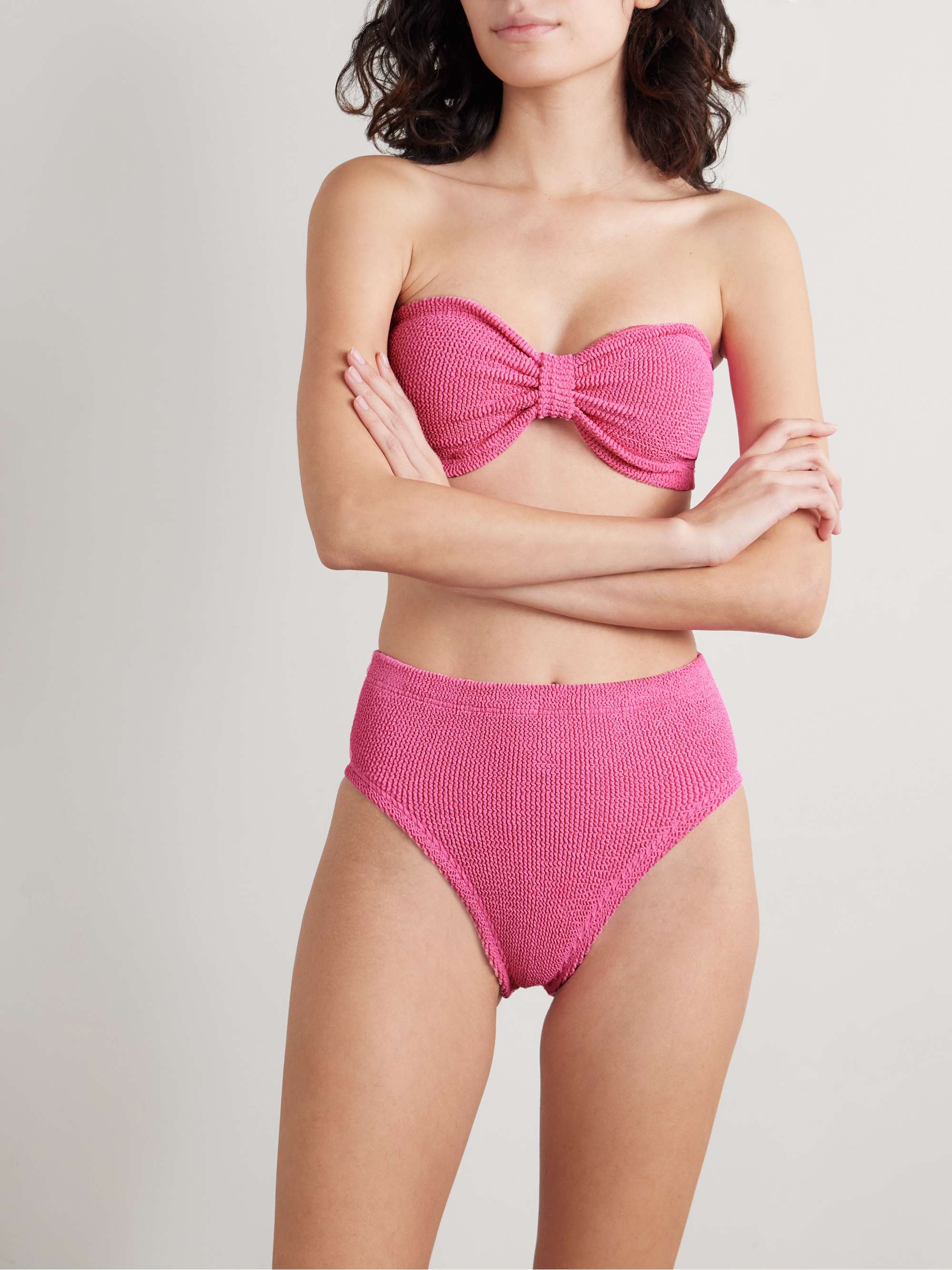 Ruby seersucker bandeau bikini view