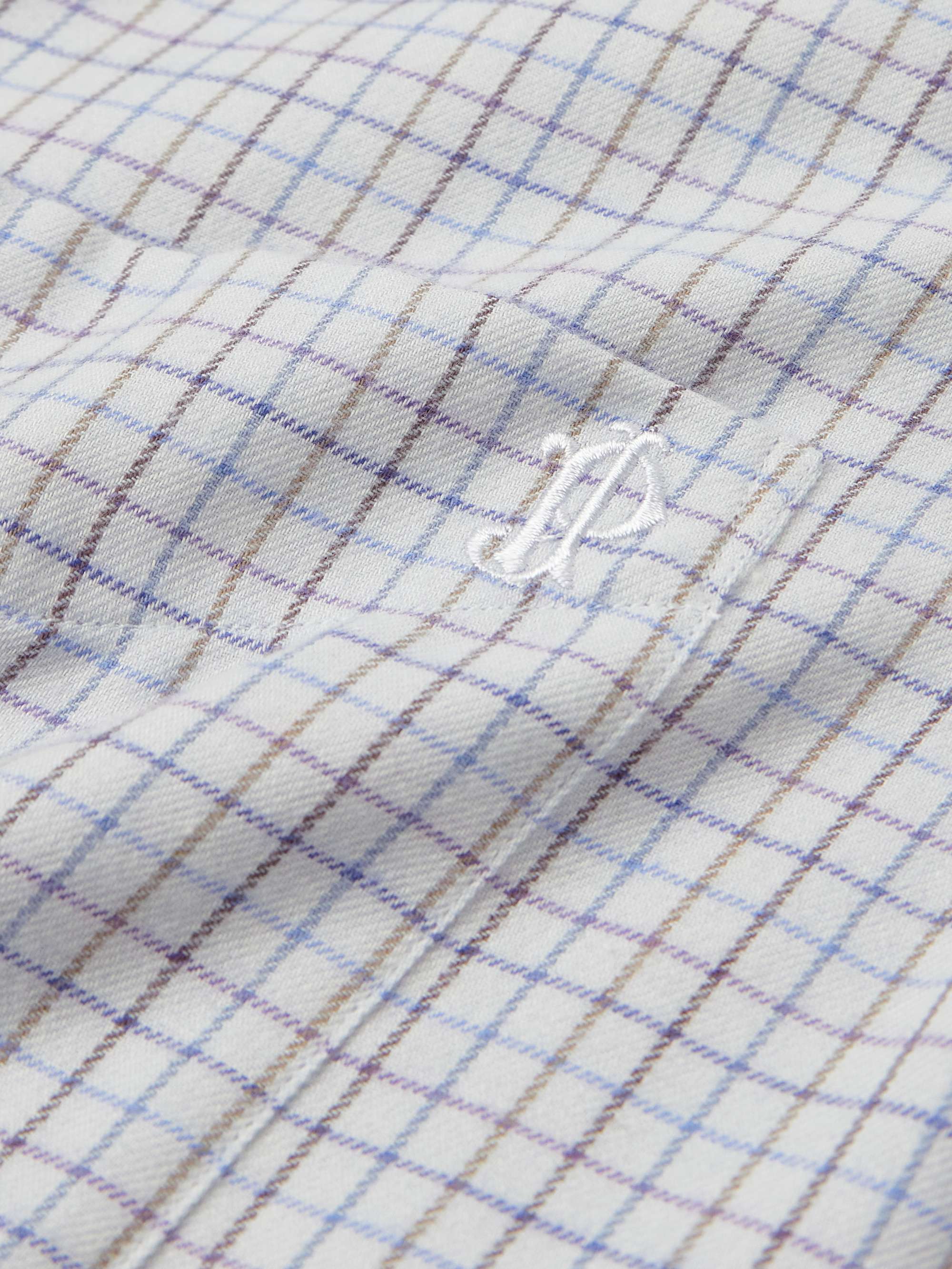 Checked Cotton and Cashmere-Blend Shirt view