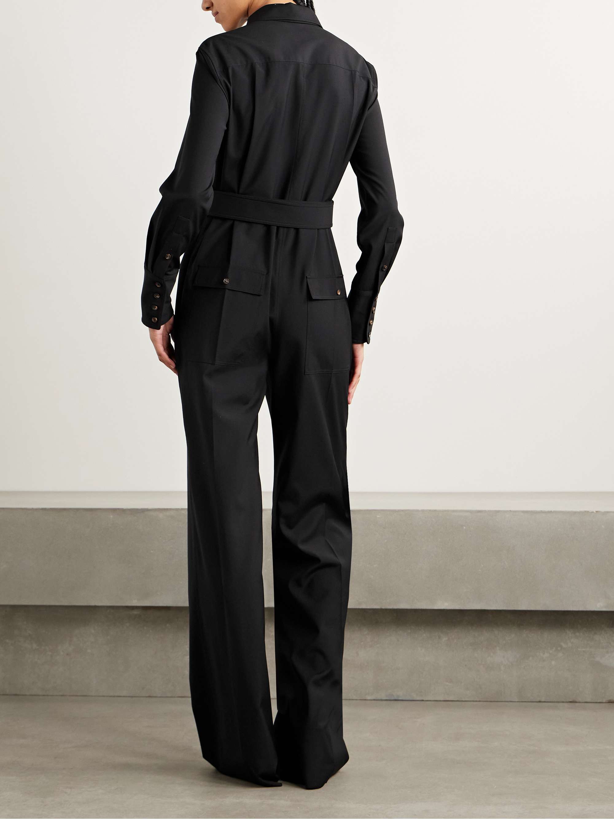 Nadia belted wool and silk-blend jumpsuit view