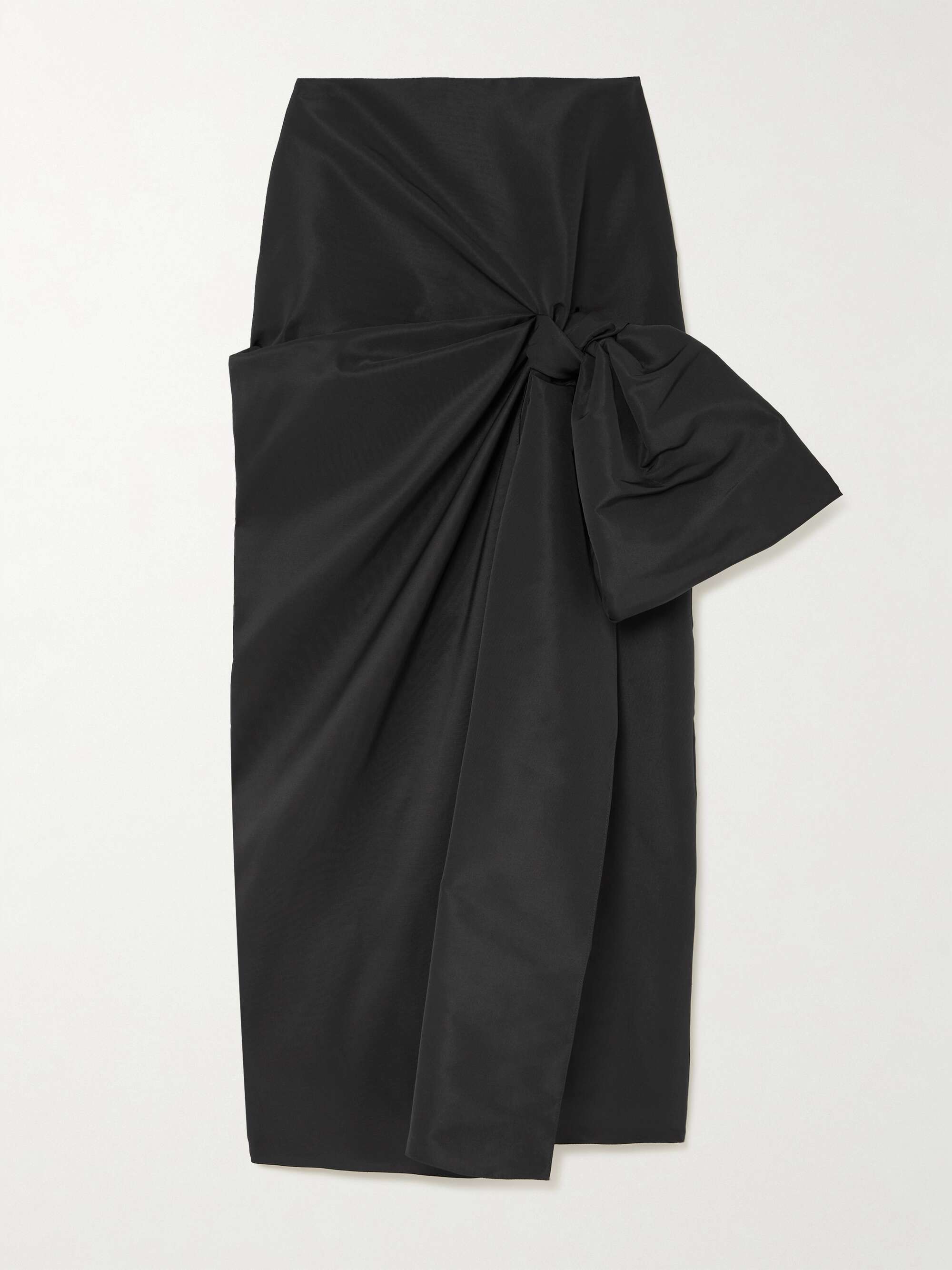 Bow-embellished taffeta midi skirt hero visual