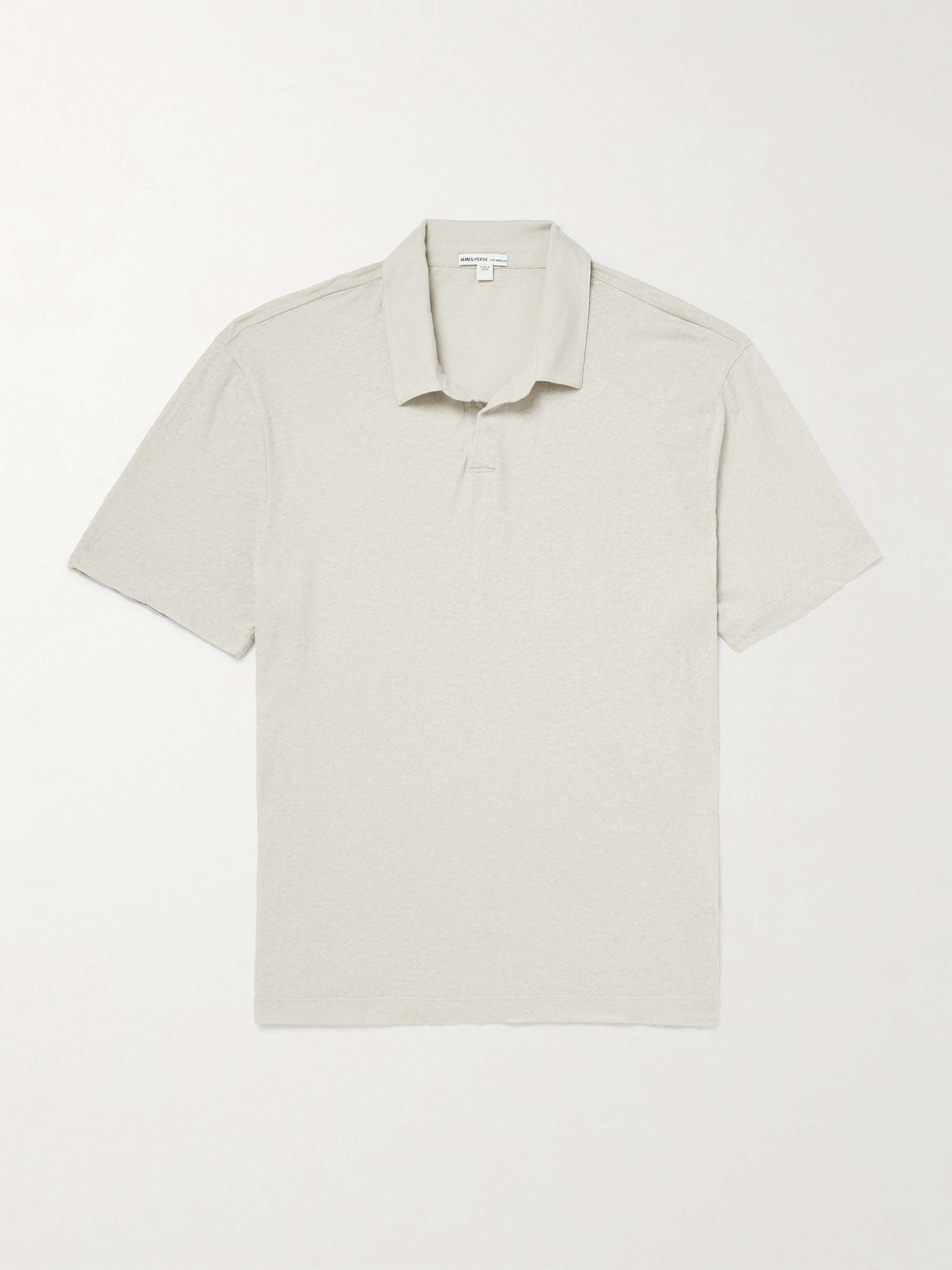 Open-Collar Cotton-Jersey Polo Shirt hero visual