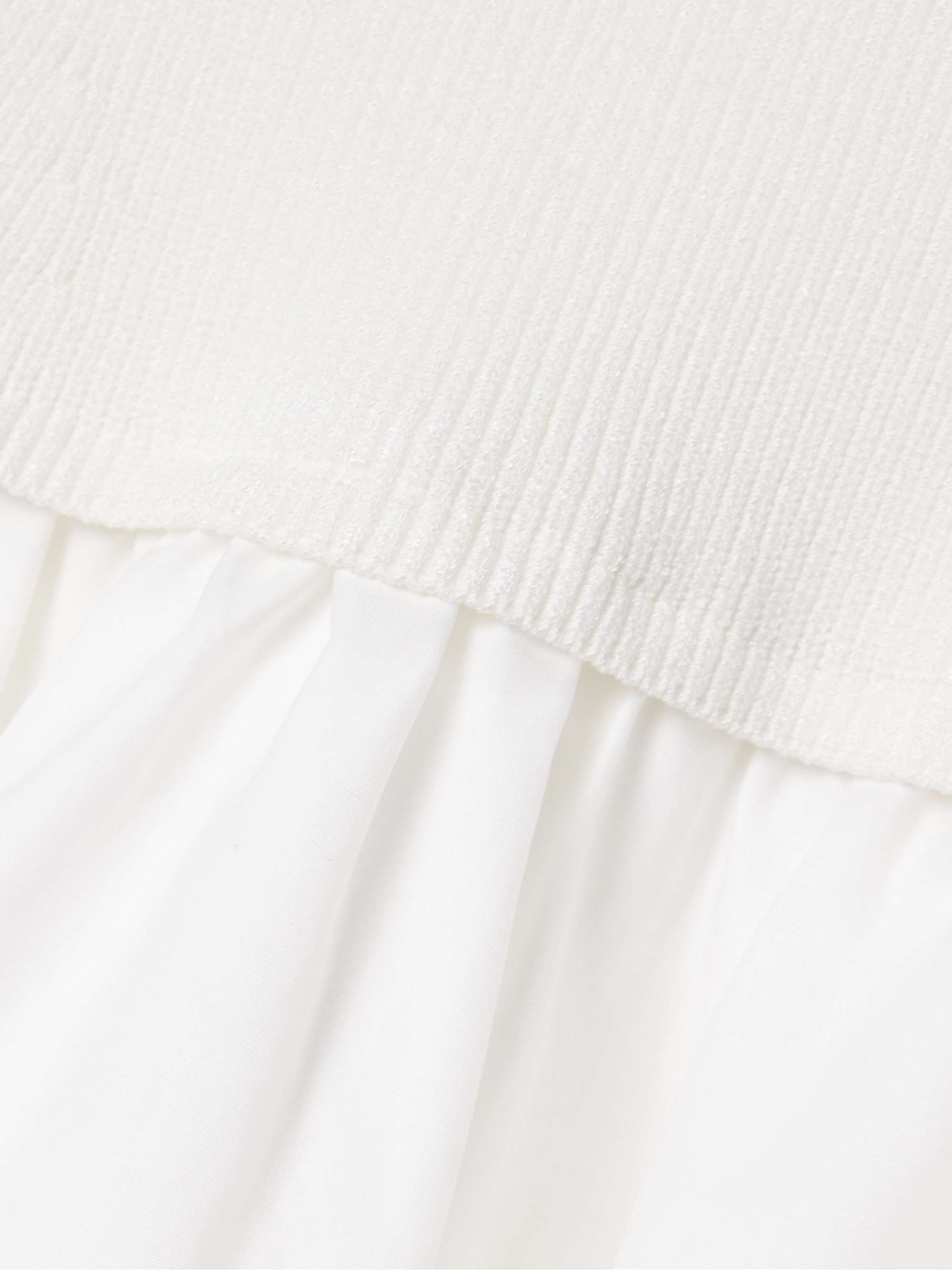 Stella paneled pleated cotton-blend poplin midi skirt view