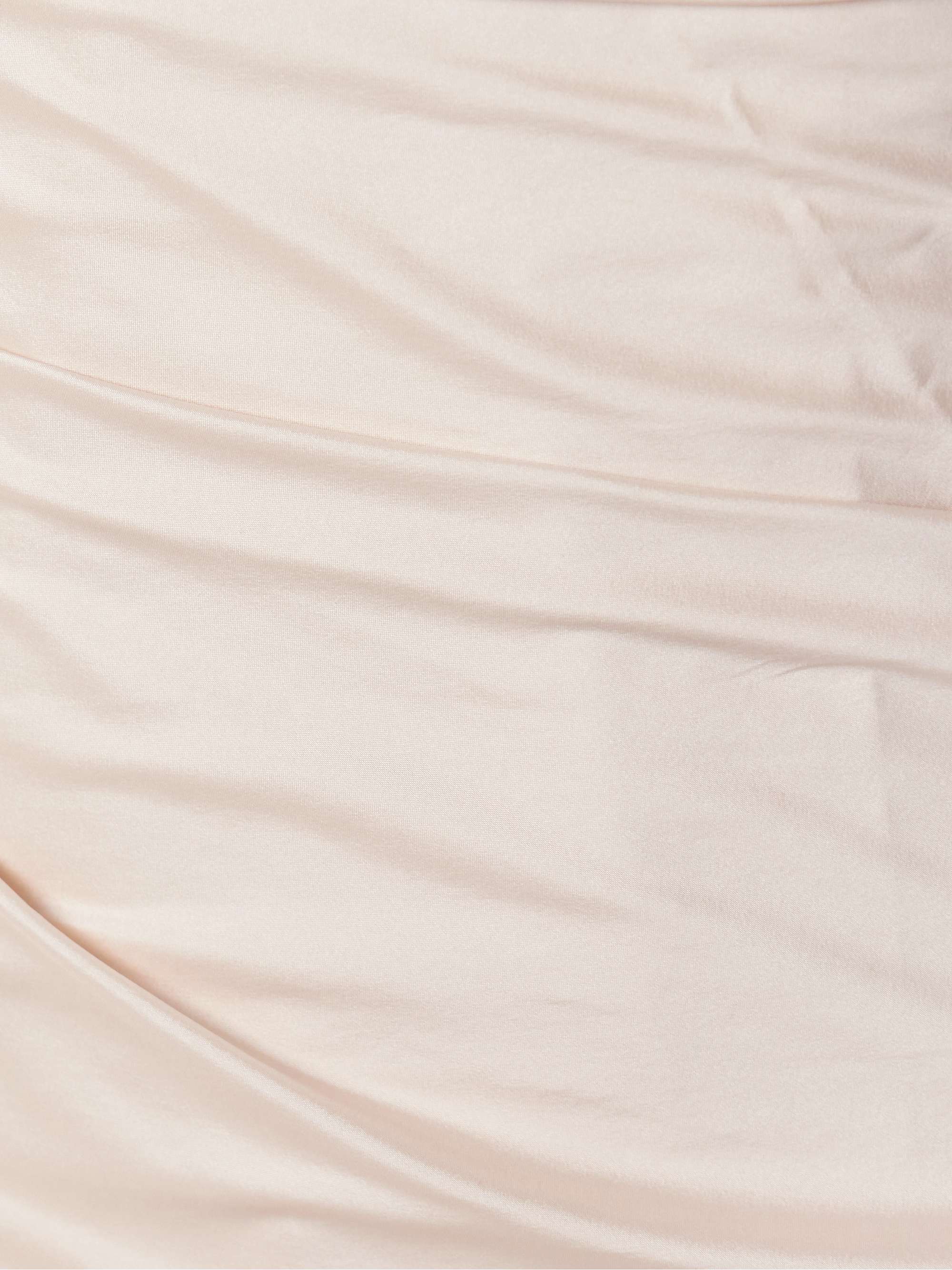 Rachel strapless gathered silk-taffeta mini dress view