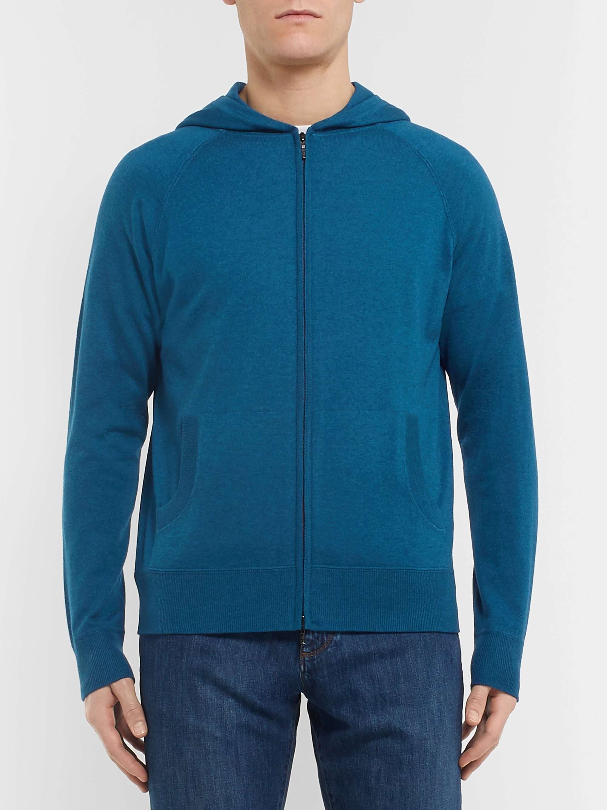 Portland Cashmere and Silk-Blend Zip-Up Hoodie view