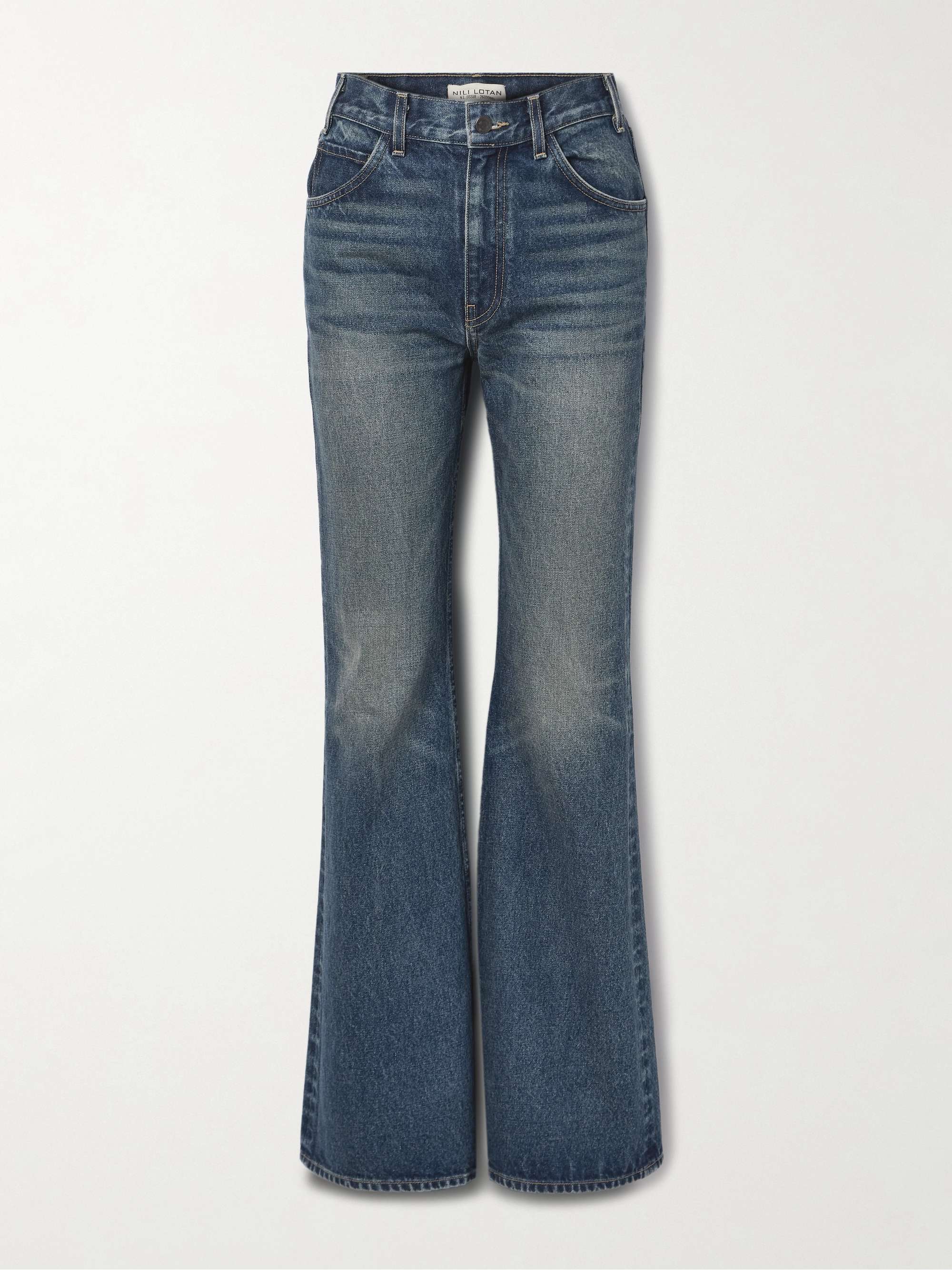 Roe mid-rise flared jeans hero visual