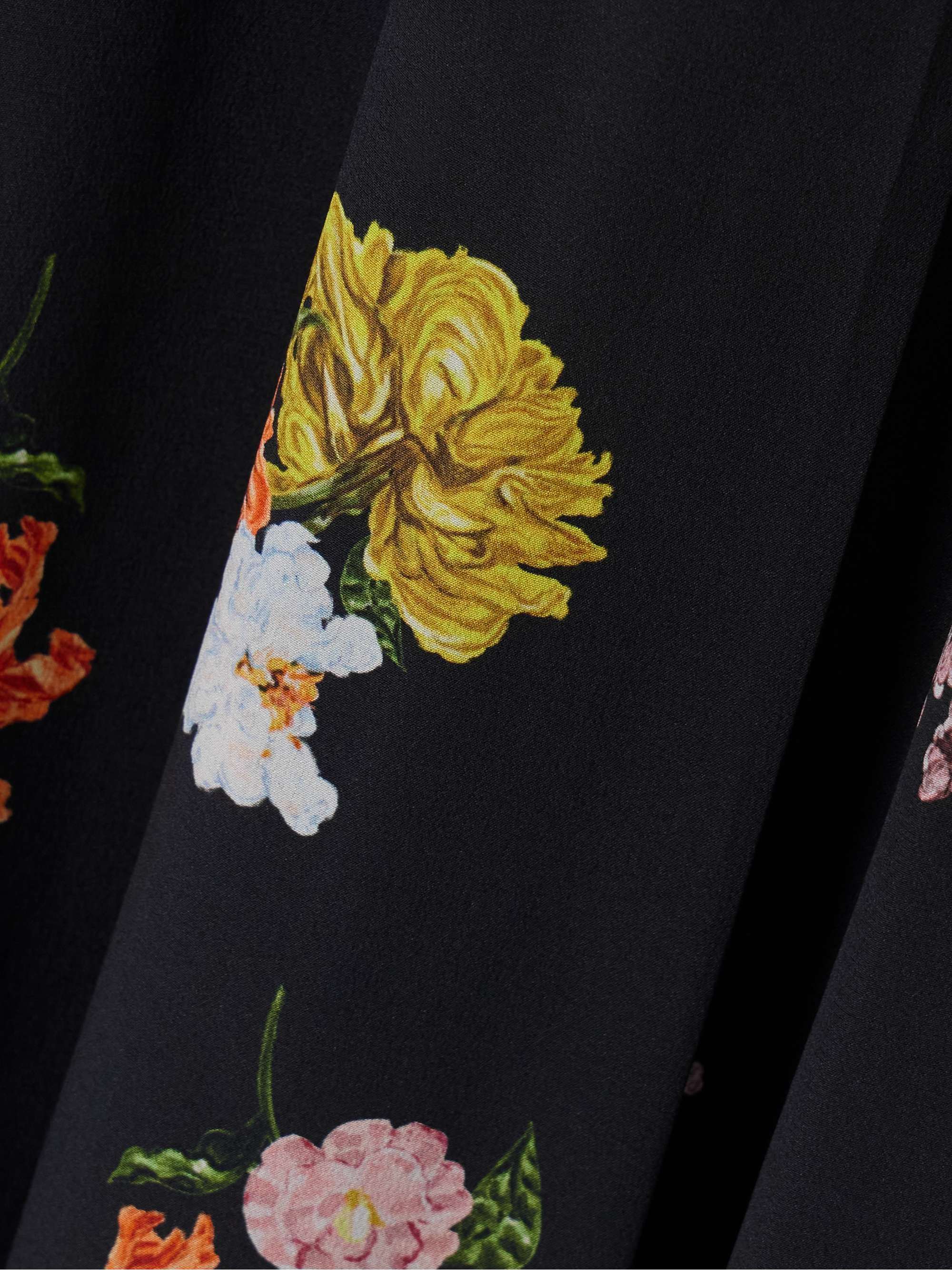 Kenzie floral-print silk crepe de chine skirt view