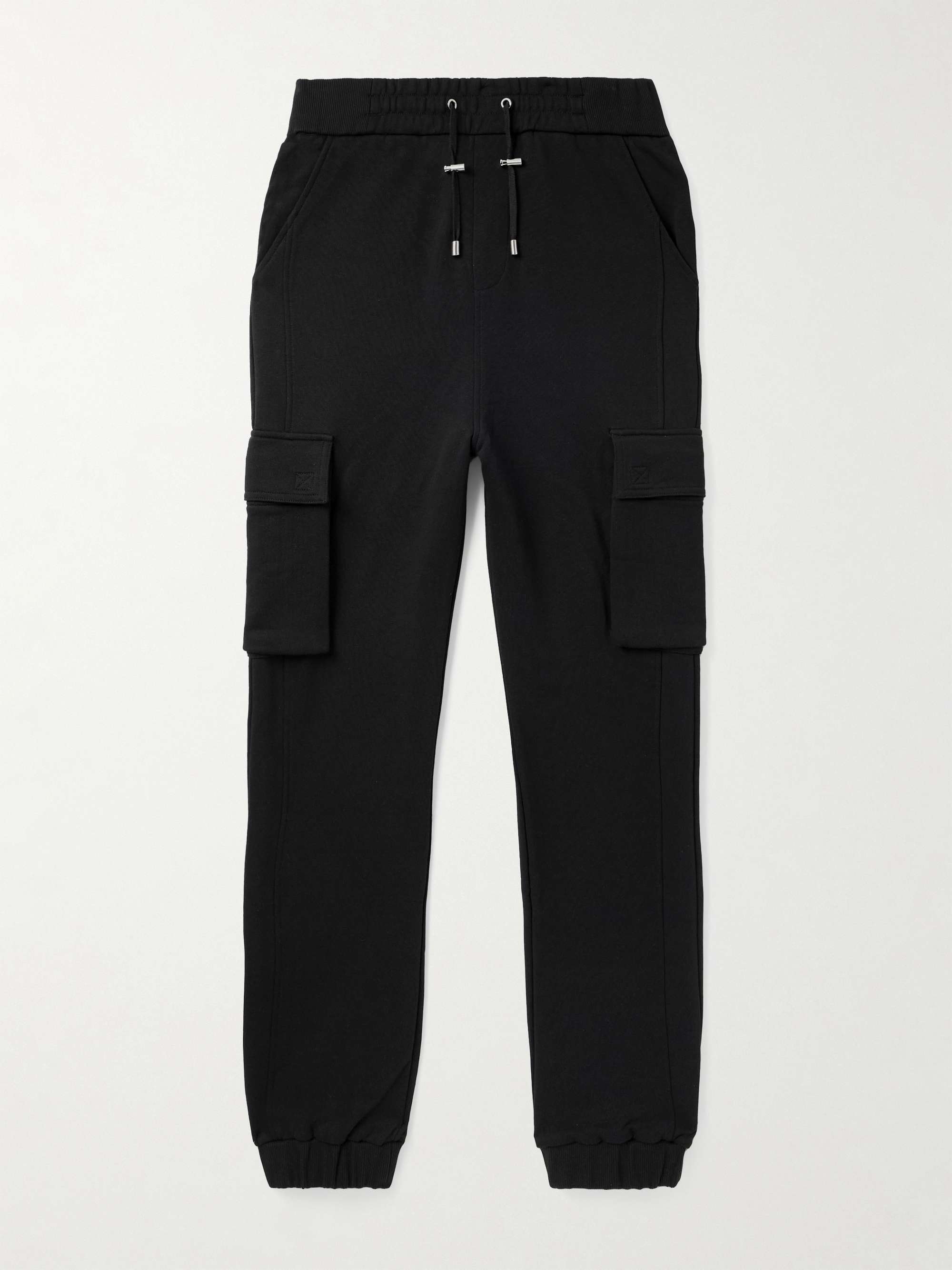 Tapered Cotton-Jersey Cargo Sweatpants hero visual
