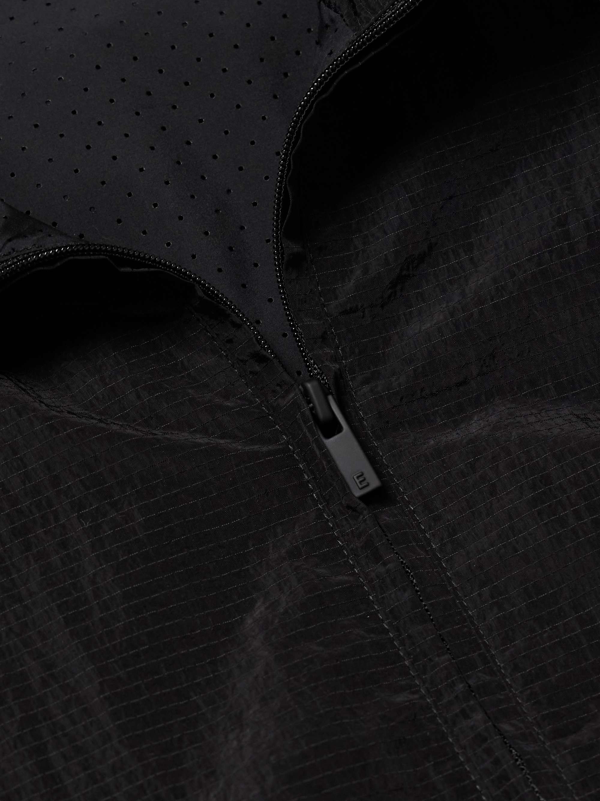 Panelled Crinkled Nylon-Ripstop Half-Zip Jacket view