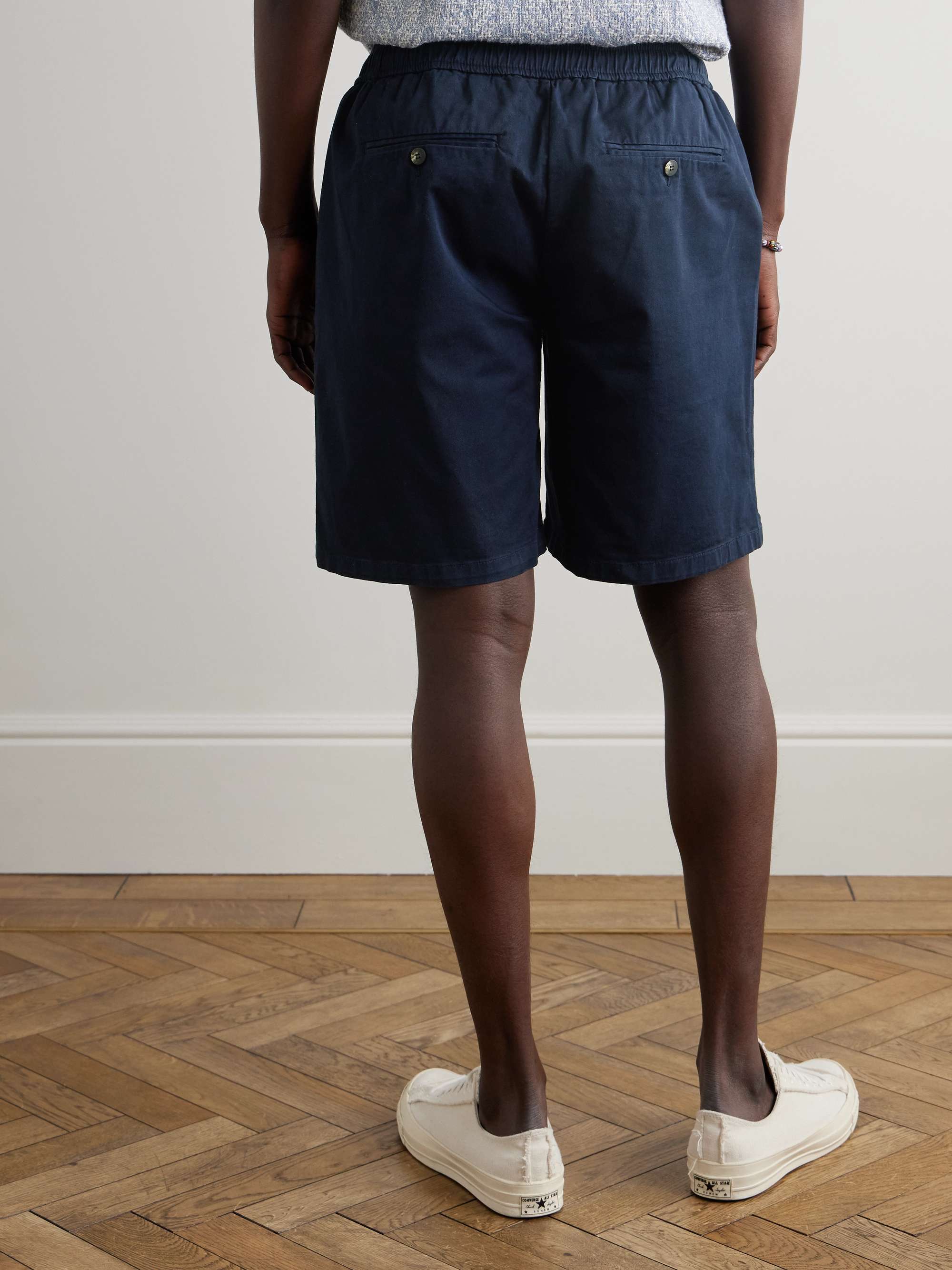 Rui Straight-Leg Cotton-Blend Twill Drawstring Shorts view