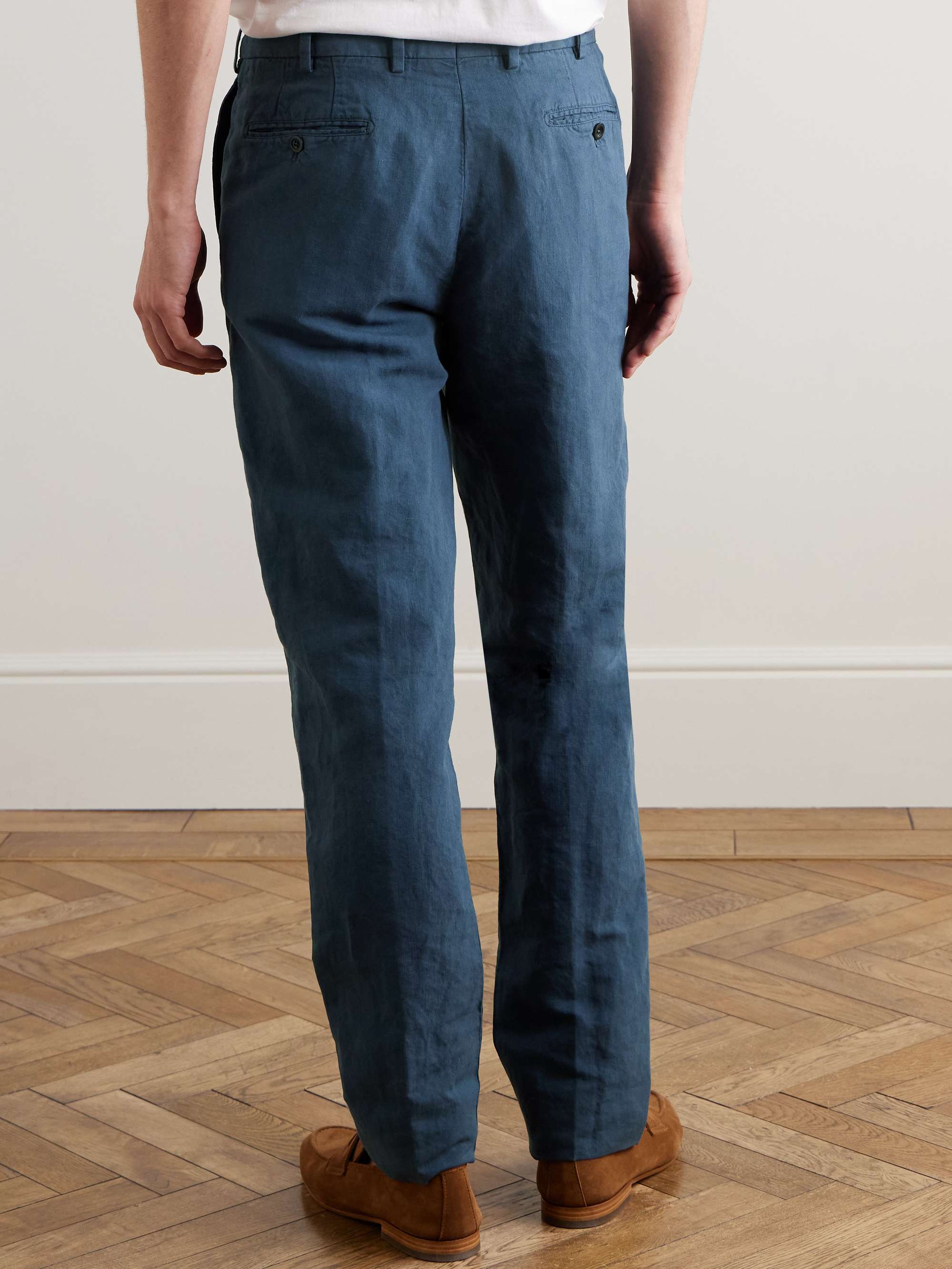 Sport Straight-Leg Hemp and Cotton-Blend Canvas Trousers view