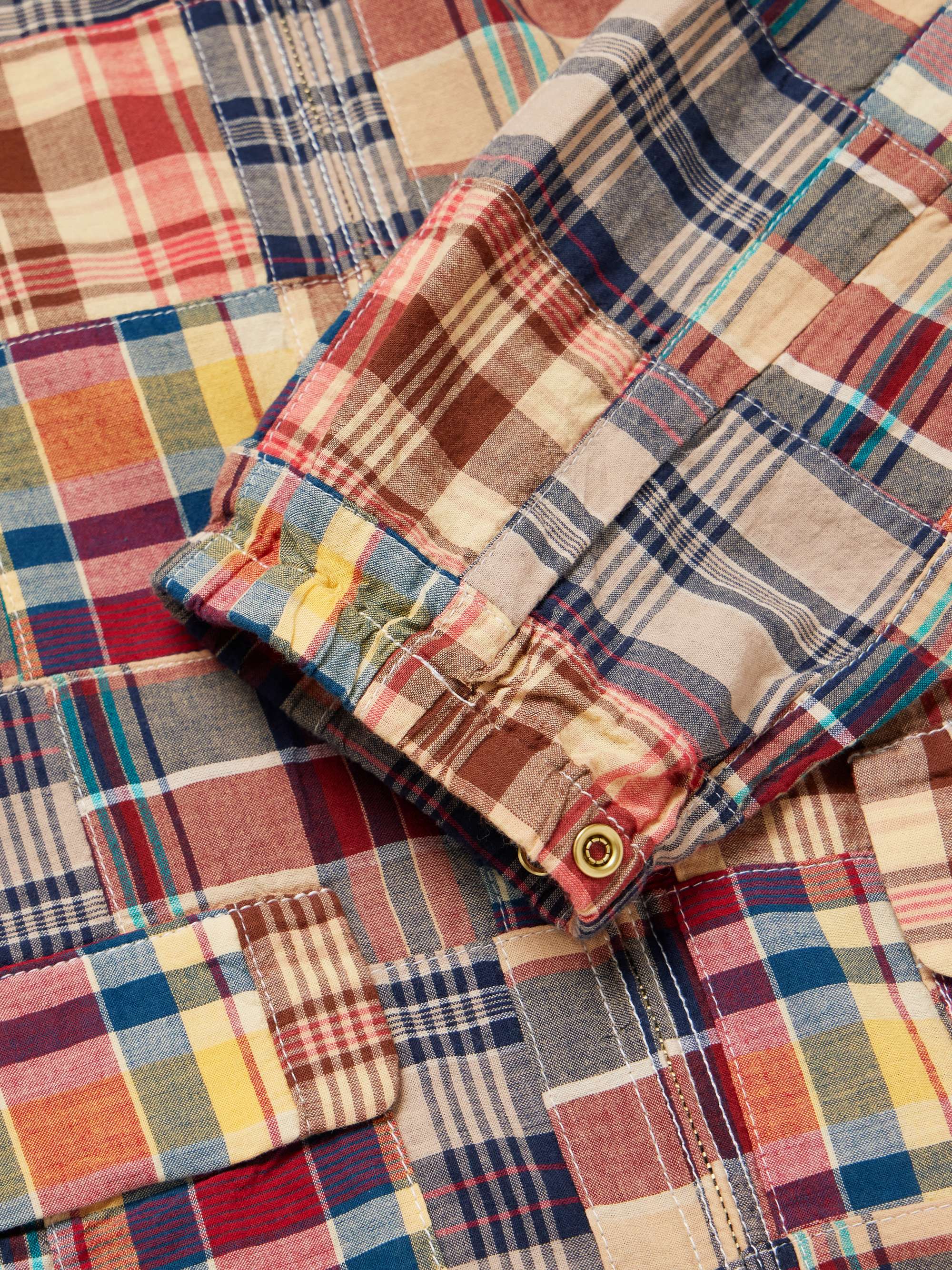 Swing Checked Patchwork Cotton-Madras Jacket view