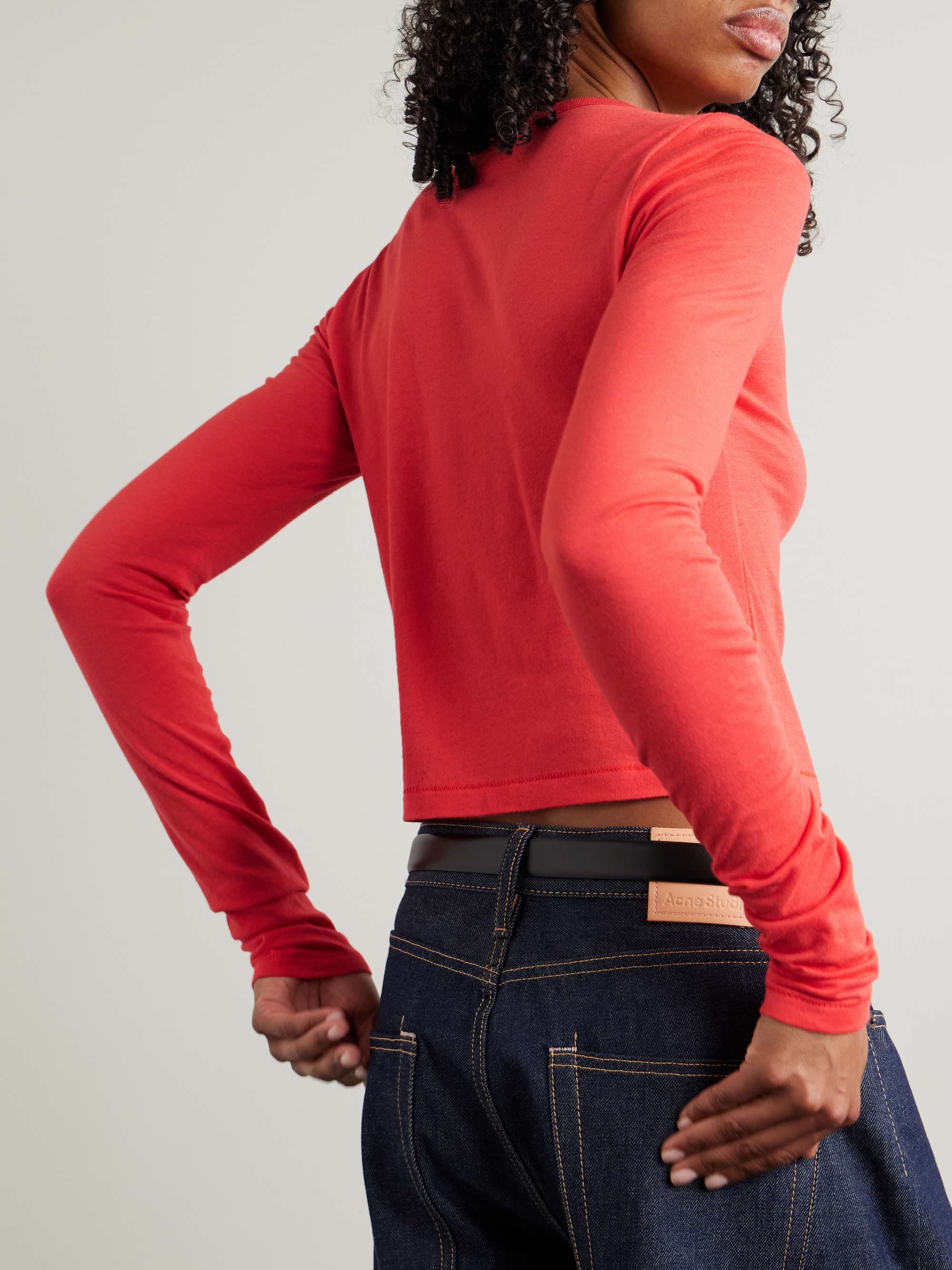Long Sleeve Baby Tee cotton and modal-blend jersey T-shirt view