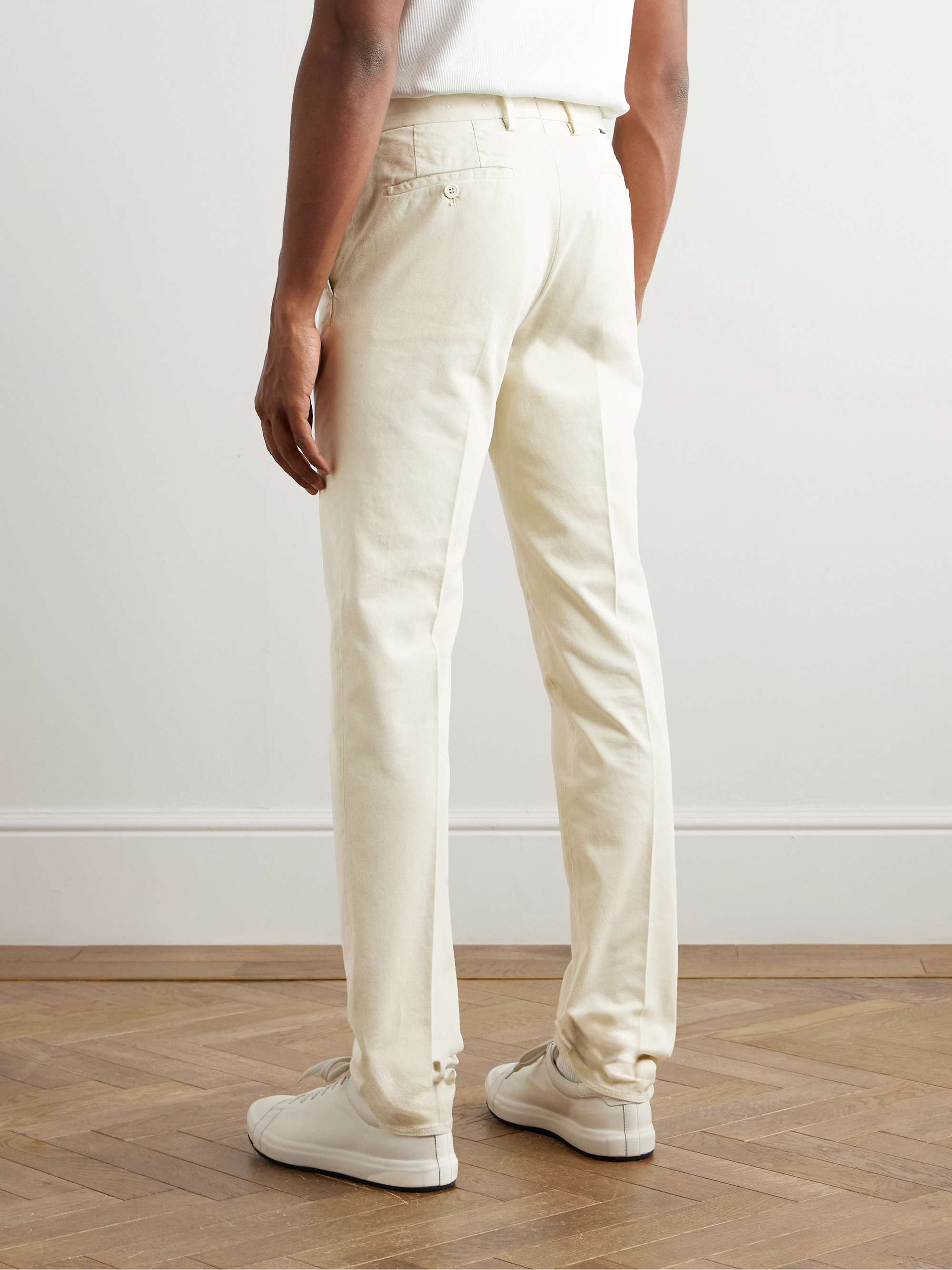 Venezia 1951 Slim-Fit Tapered Garment-Dyed Cotton-Twill Trousers view