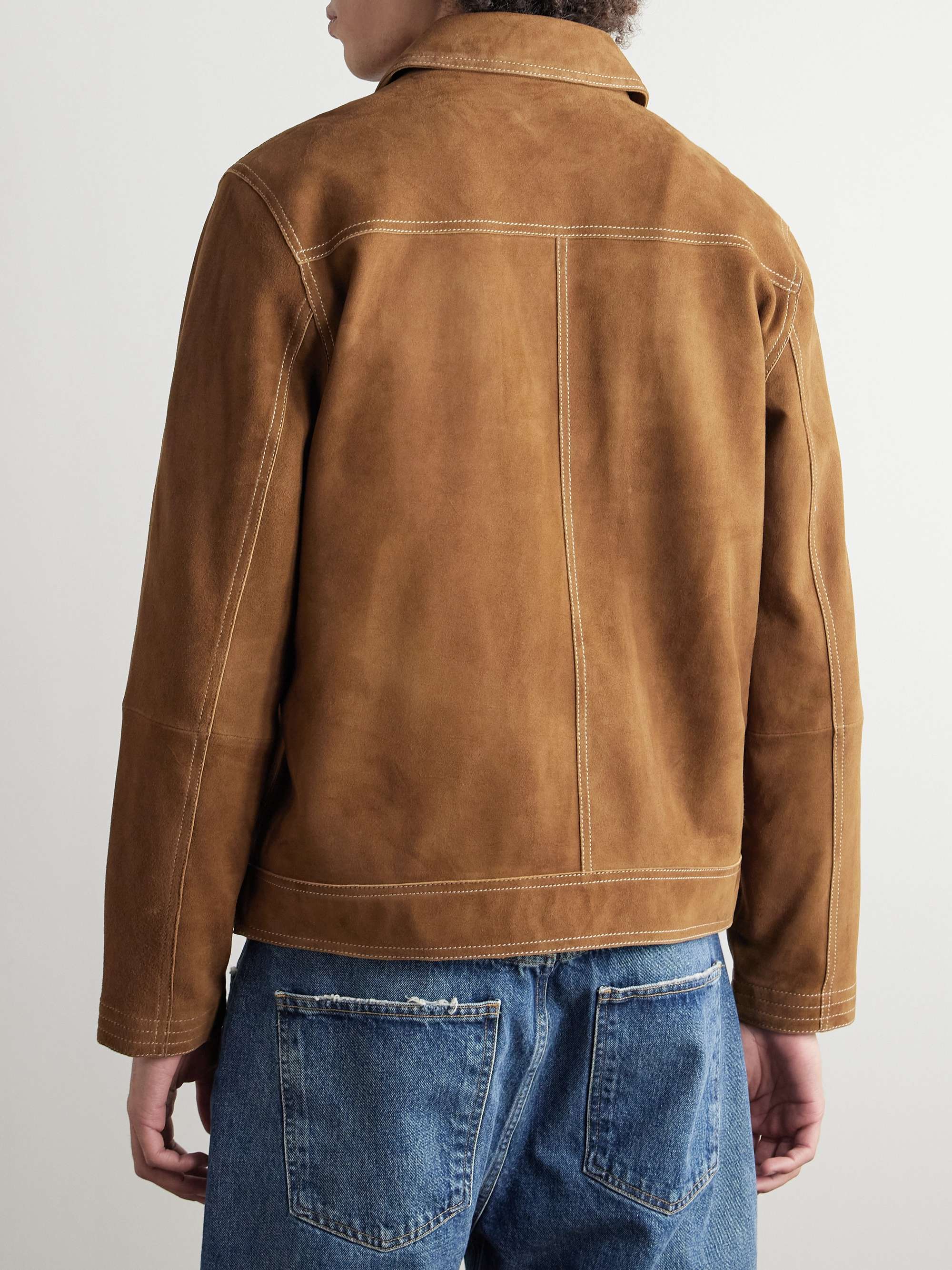 Hardwick Slim-Fit Suede Chore Jacket view