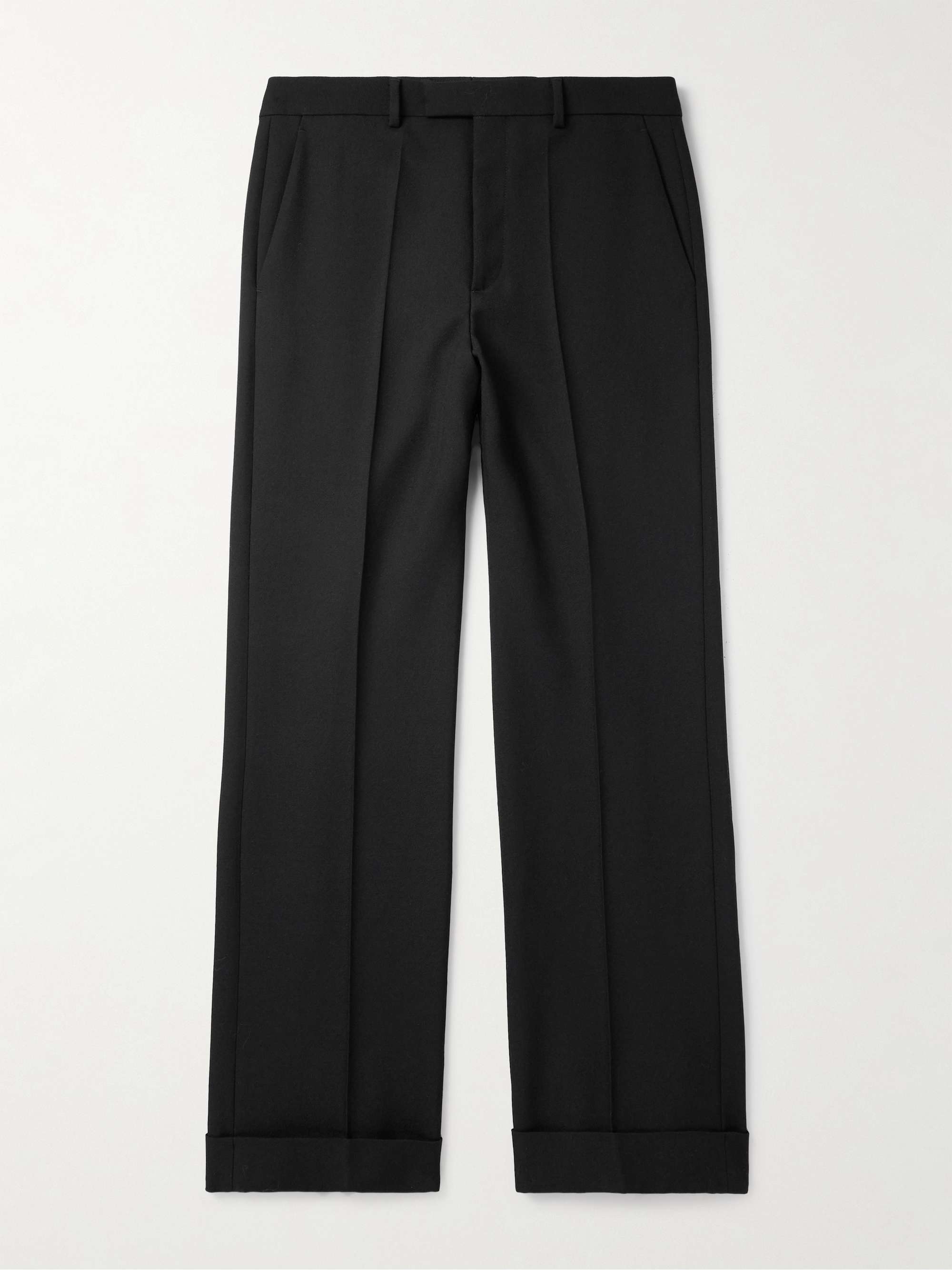 Straight-Leg Wool-Gabardine Trousers hero visual