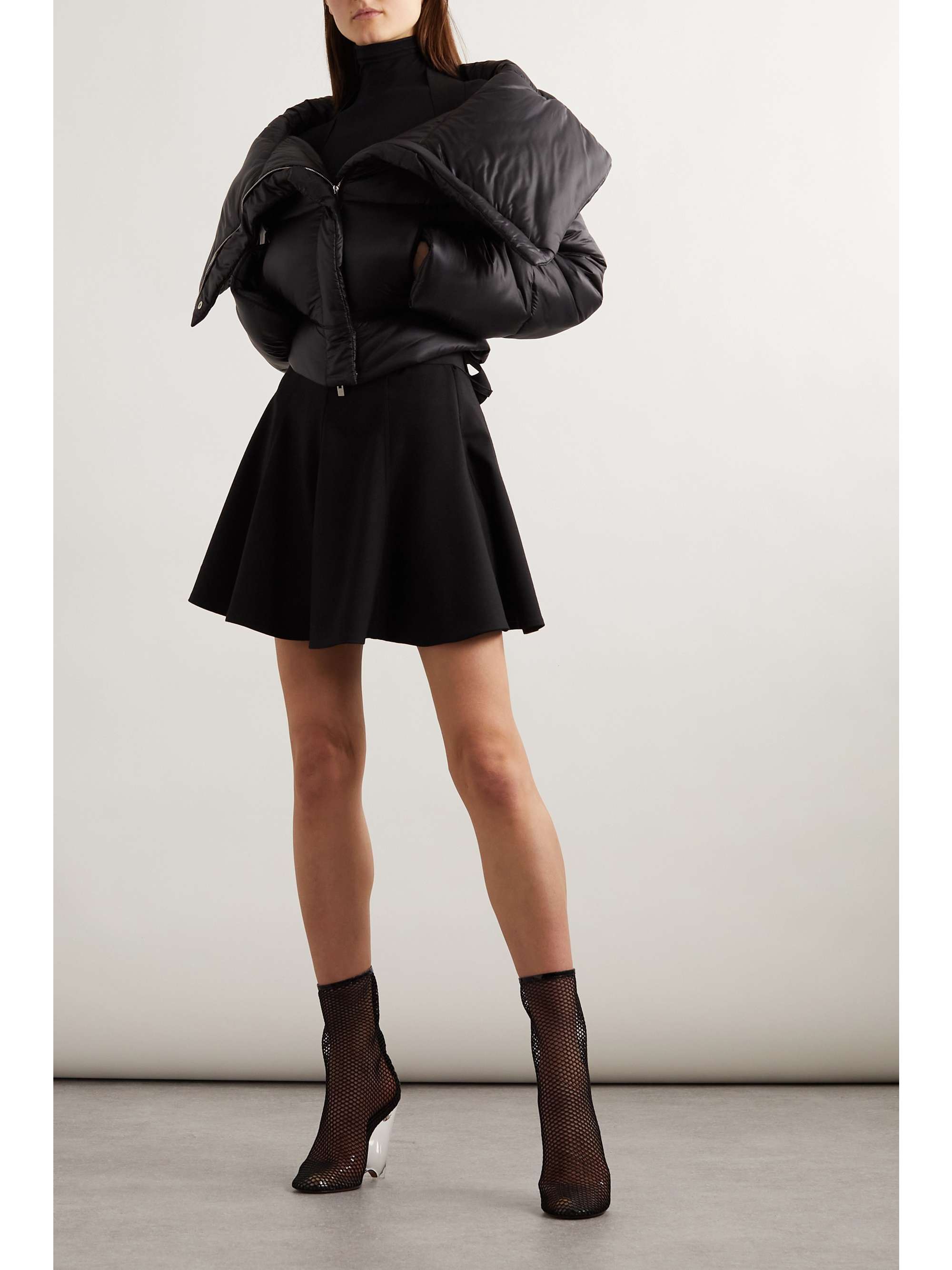 Off-the-shoulder padded shell jacket view