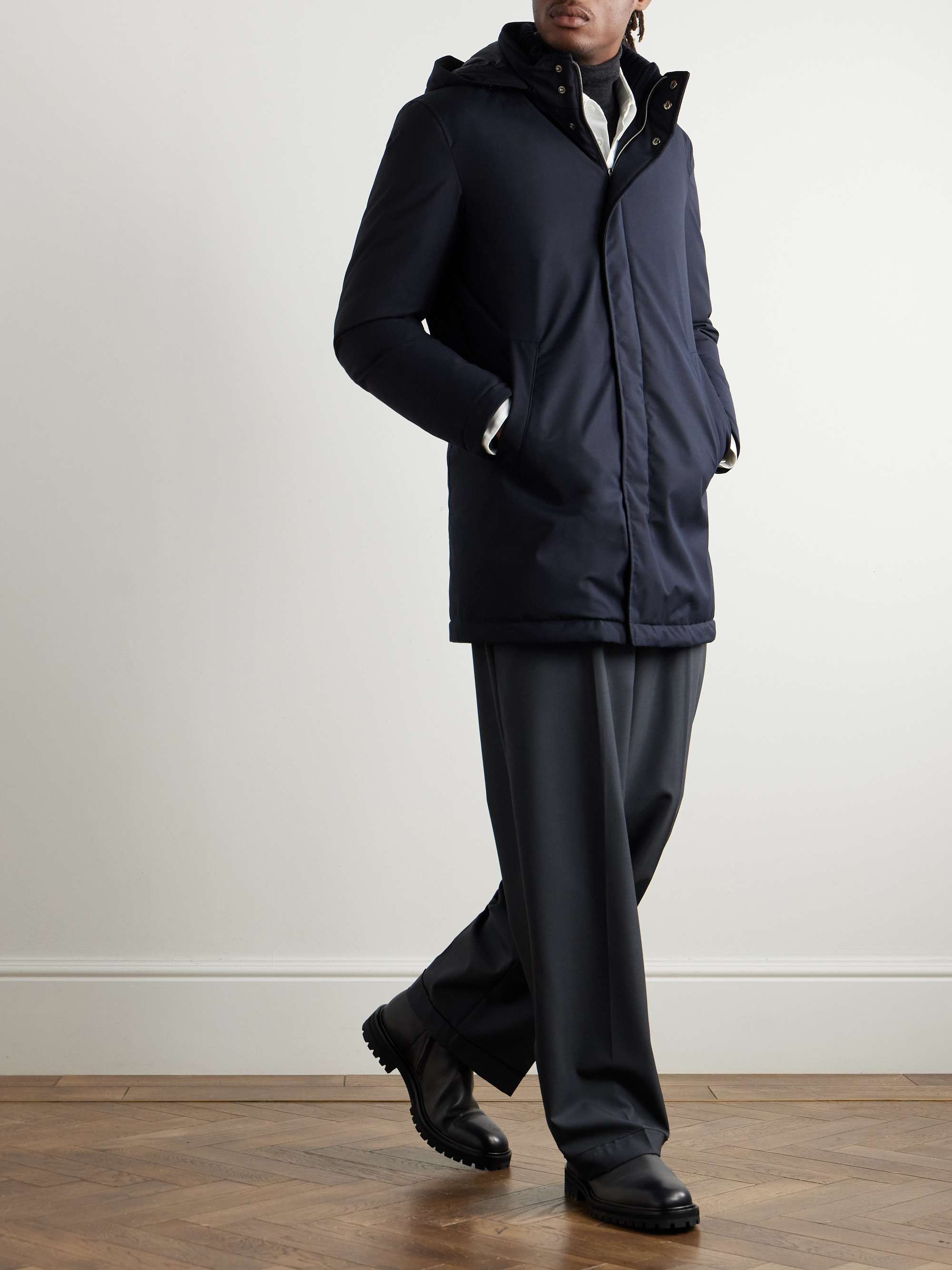 Padded Twill Hooded Down Parka view