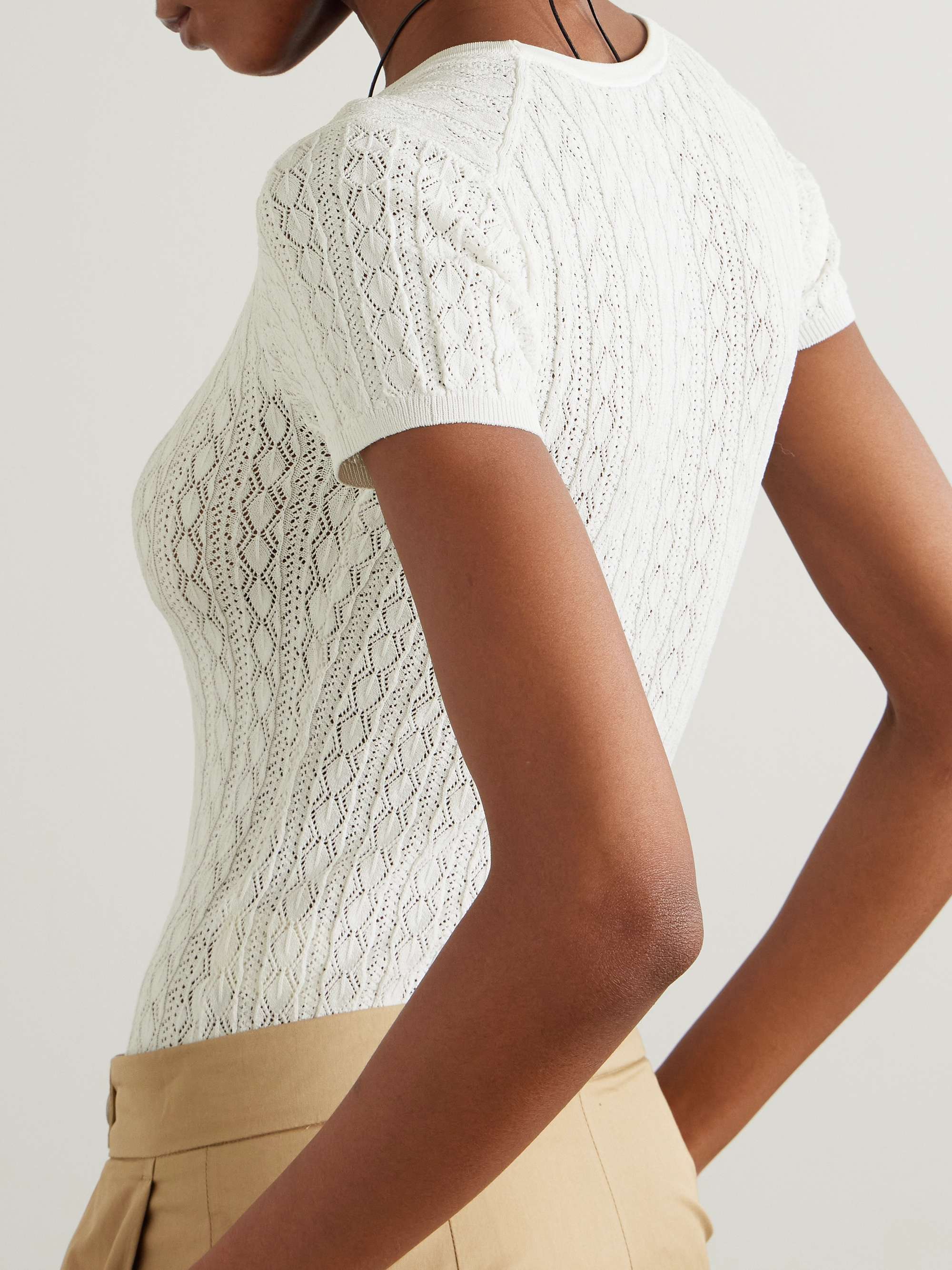 Silas pointelle-knit bodysuit view