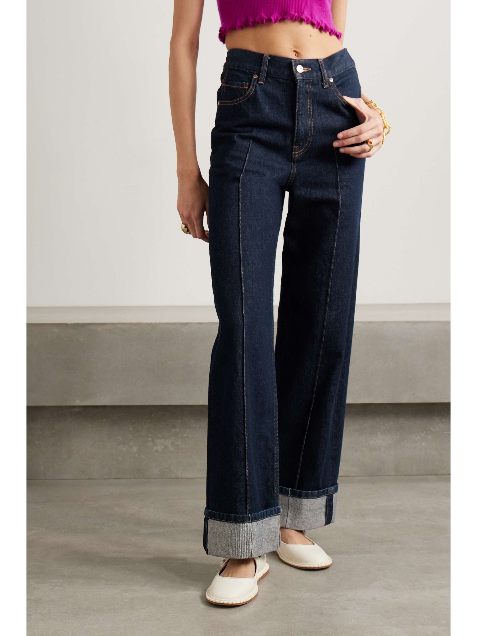 The Genevieve high-rise wide-leg jeans view