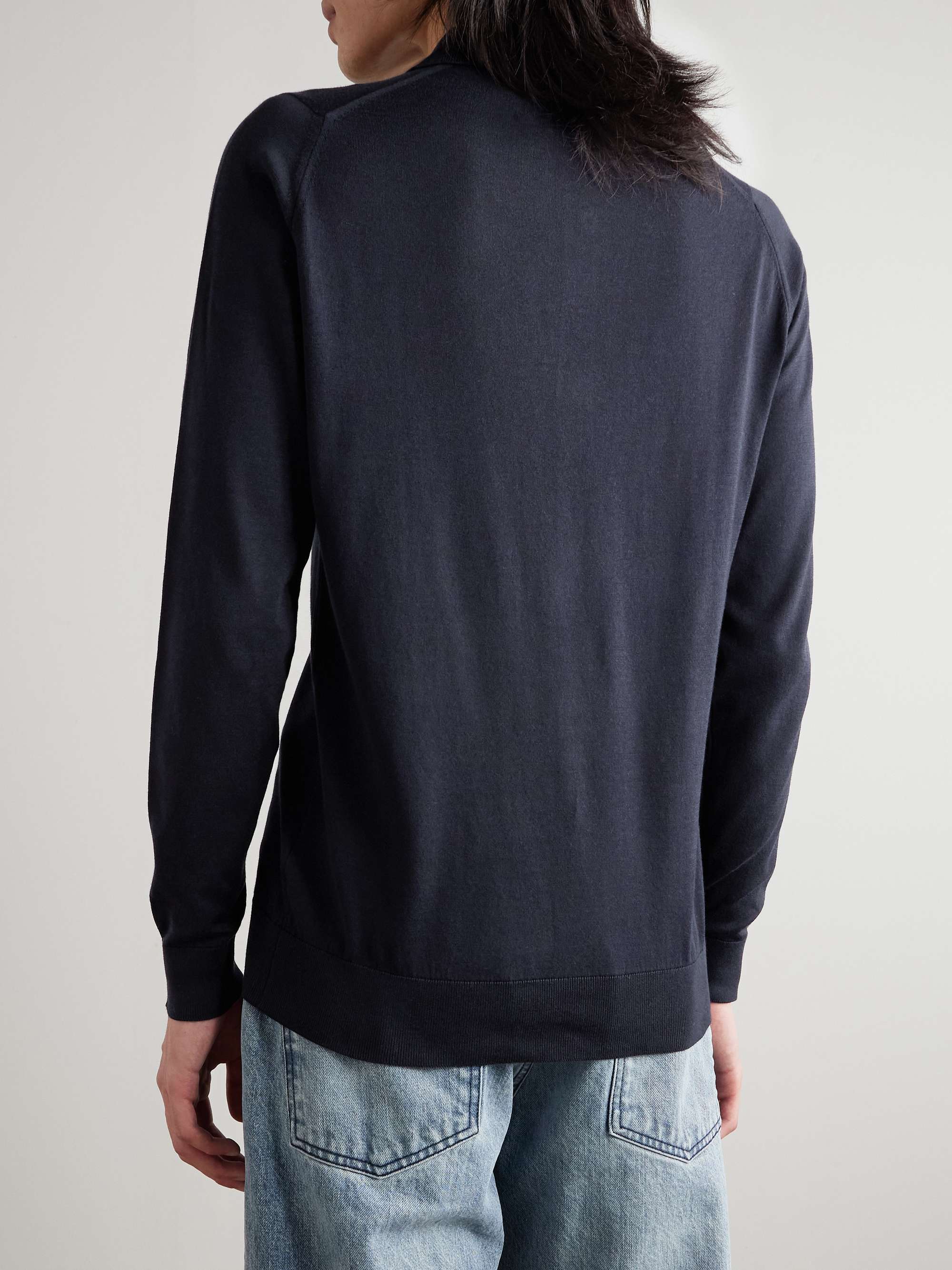 Bramwell Fine-Knit Cotton Polo Shirt view