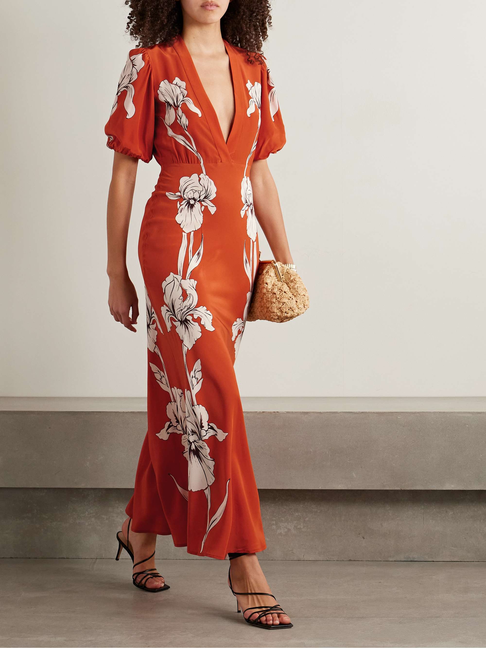 Marlene floral-print silk-crepe maxi dress view