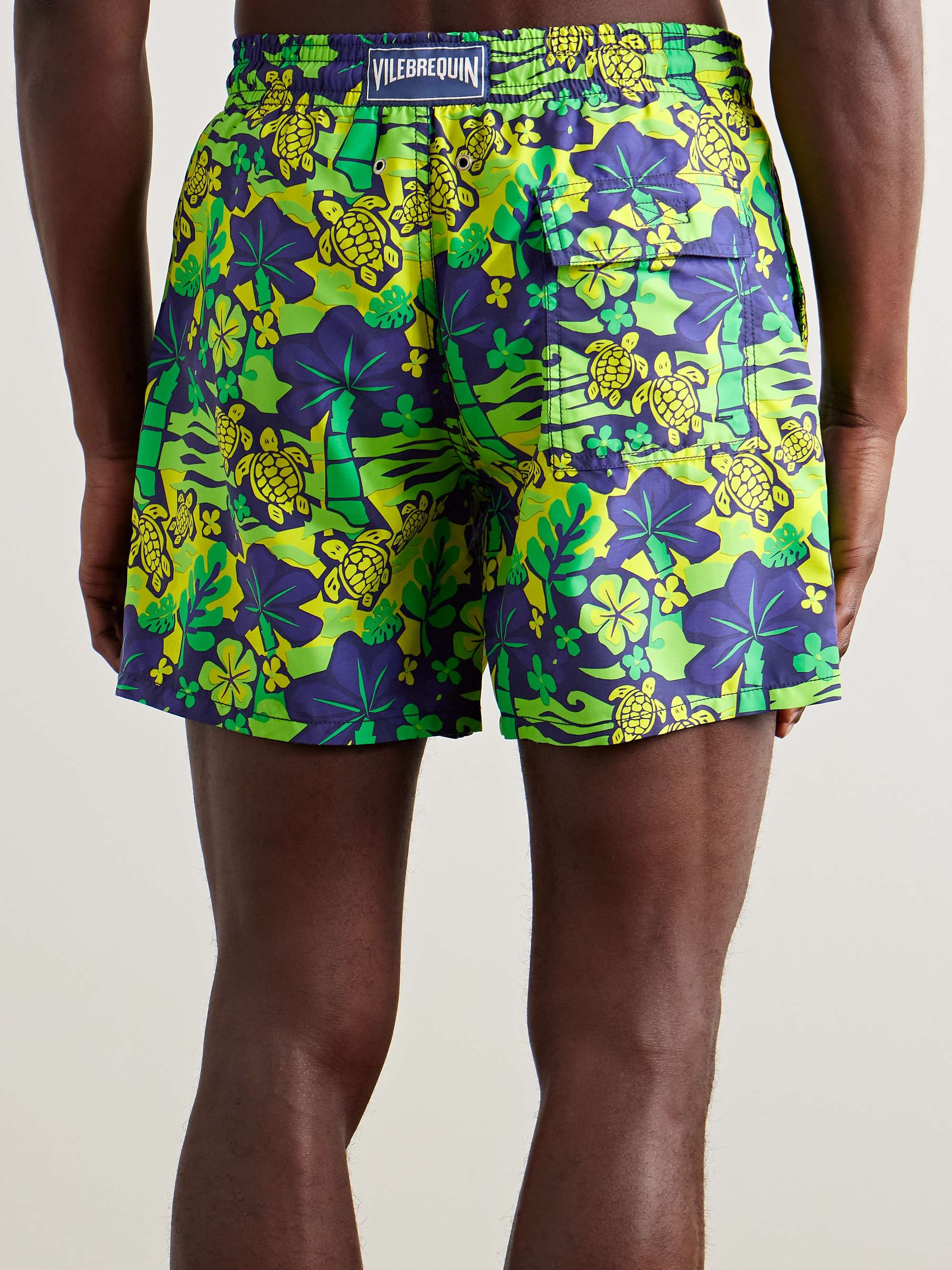 Moorea Straight-Leg Mid-Length Printed Swim Shorts view