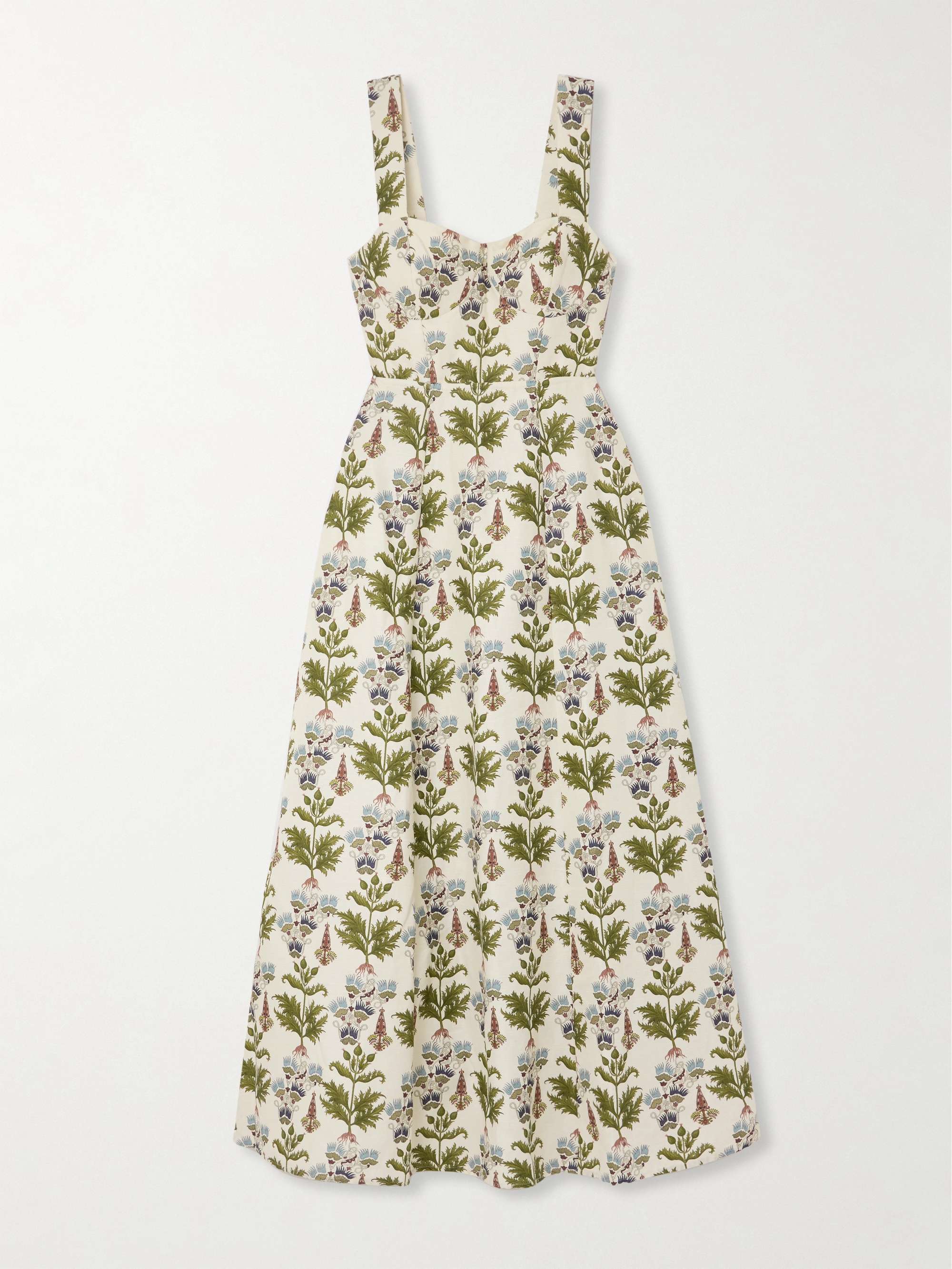 Azzurra printed linen and cotton-blend maxi dress hero visual