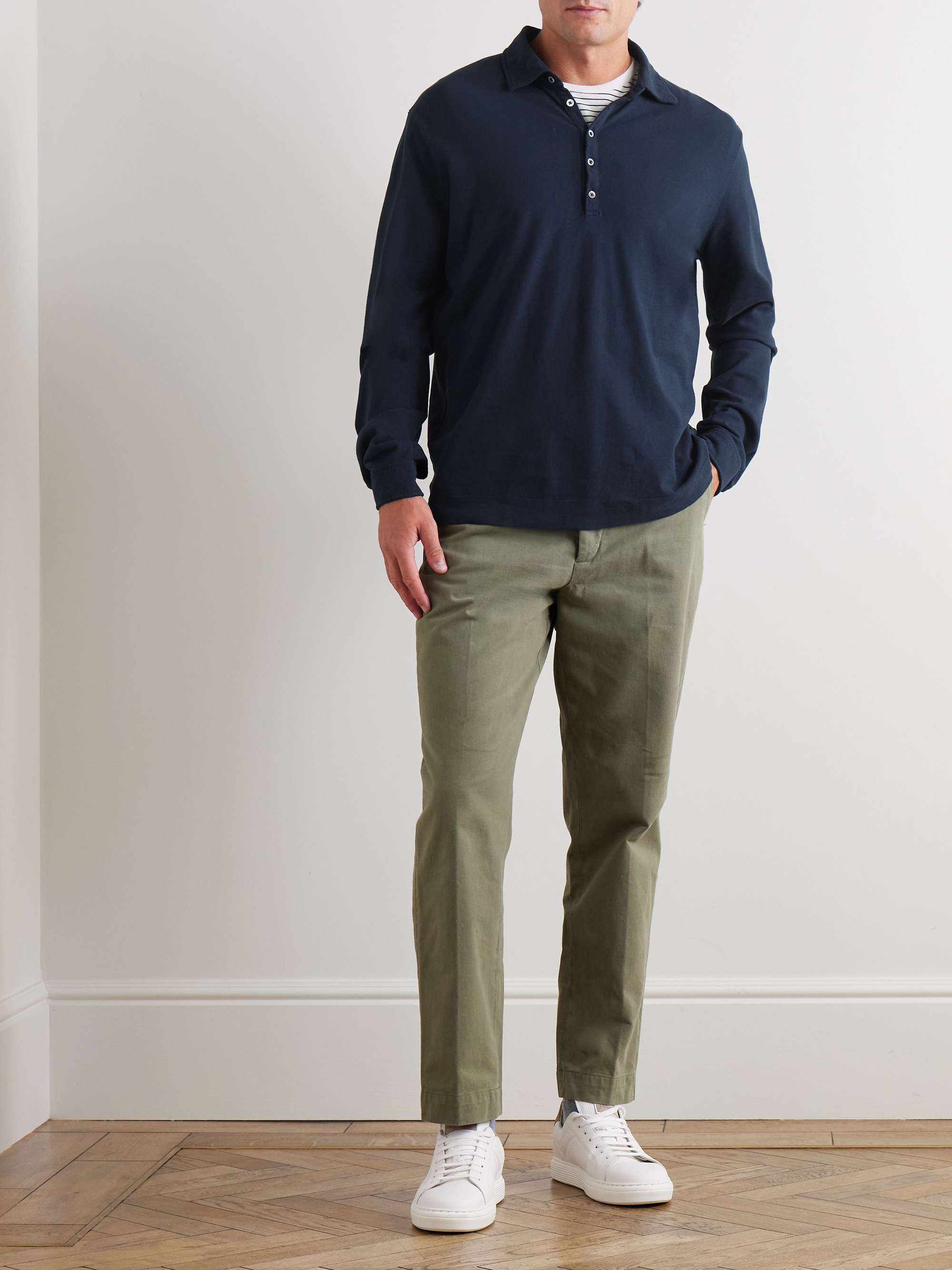 Ischia Cotton and Cashmere-Blend Jersey Polo Shirt view