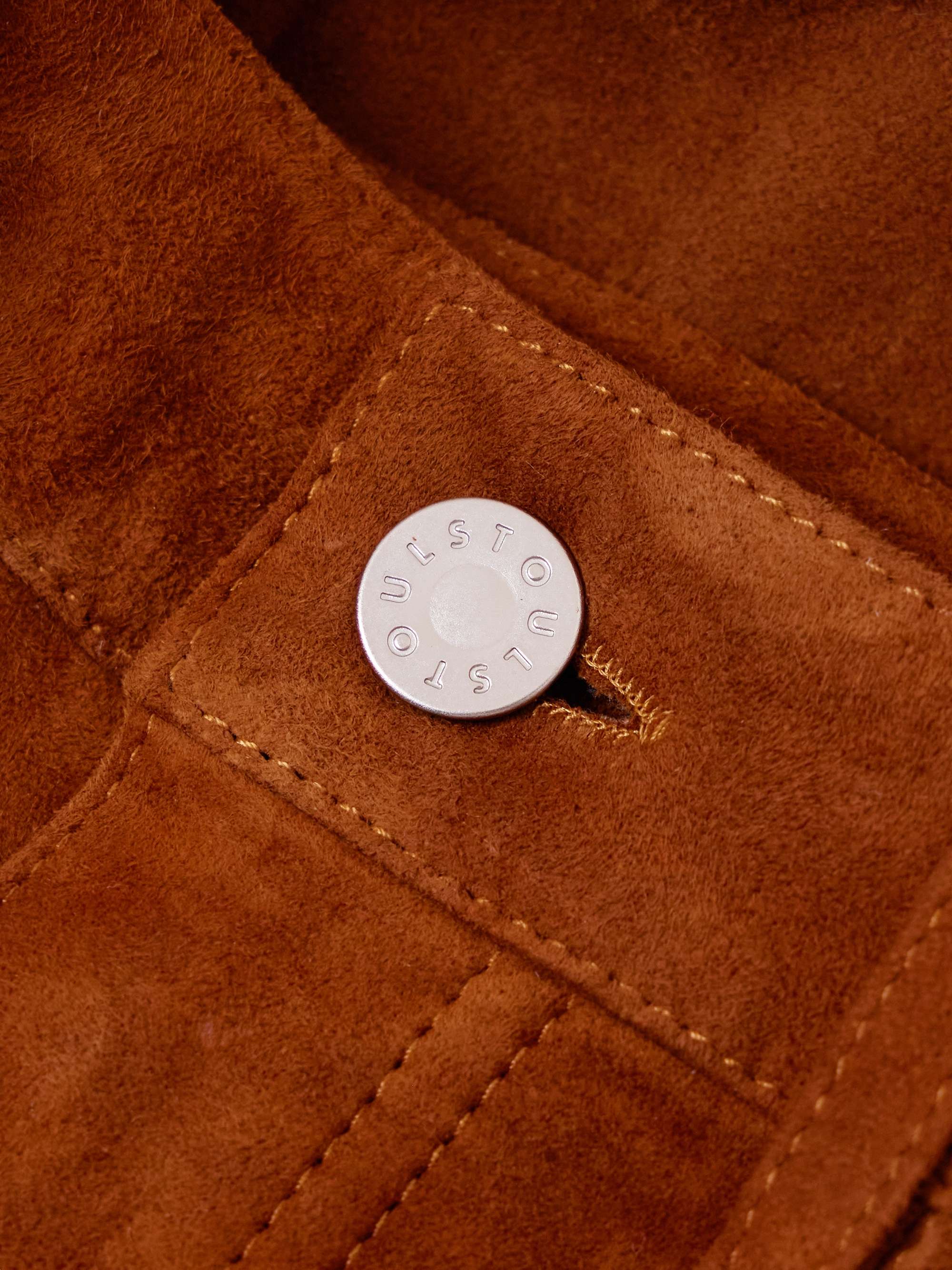 Mythéo paneled suede straight-leg pants view