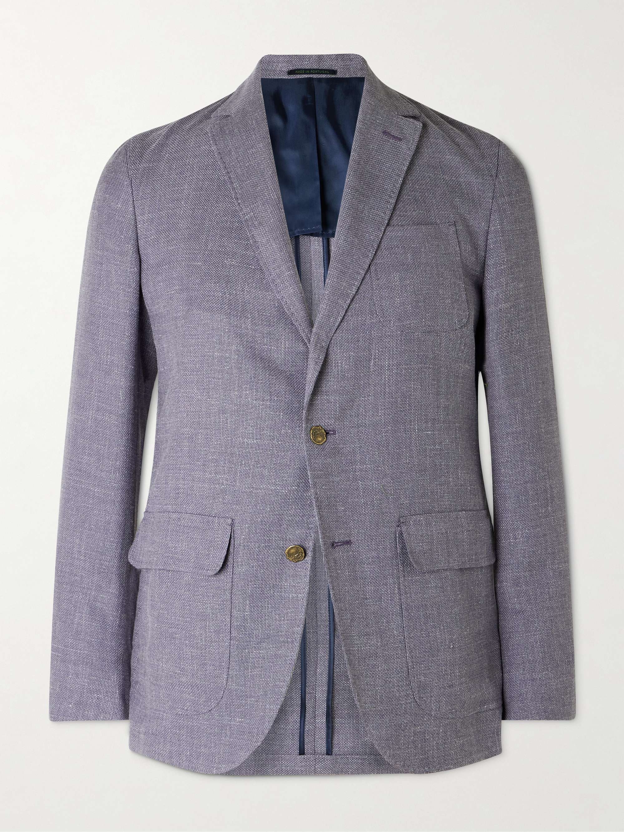 Ghost Slim-Fit Wool, Cotton, Silk and Linen-Hopsack Blazer hero visual