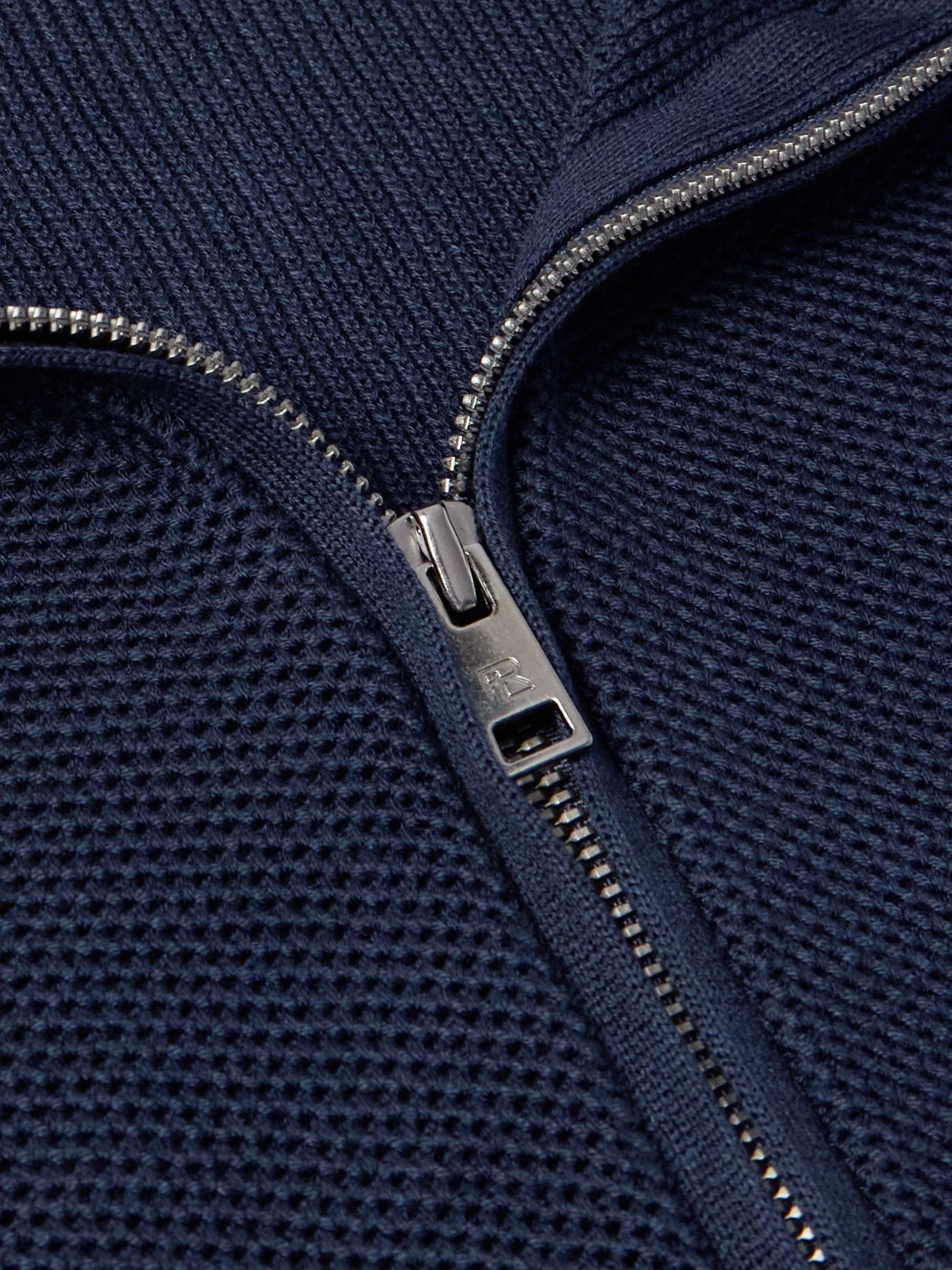 Silk and Cotton-Blend Zip-Up Cardigan view
