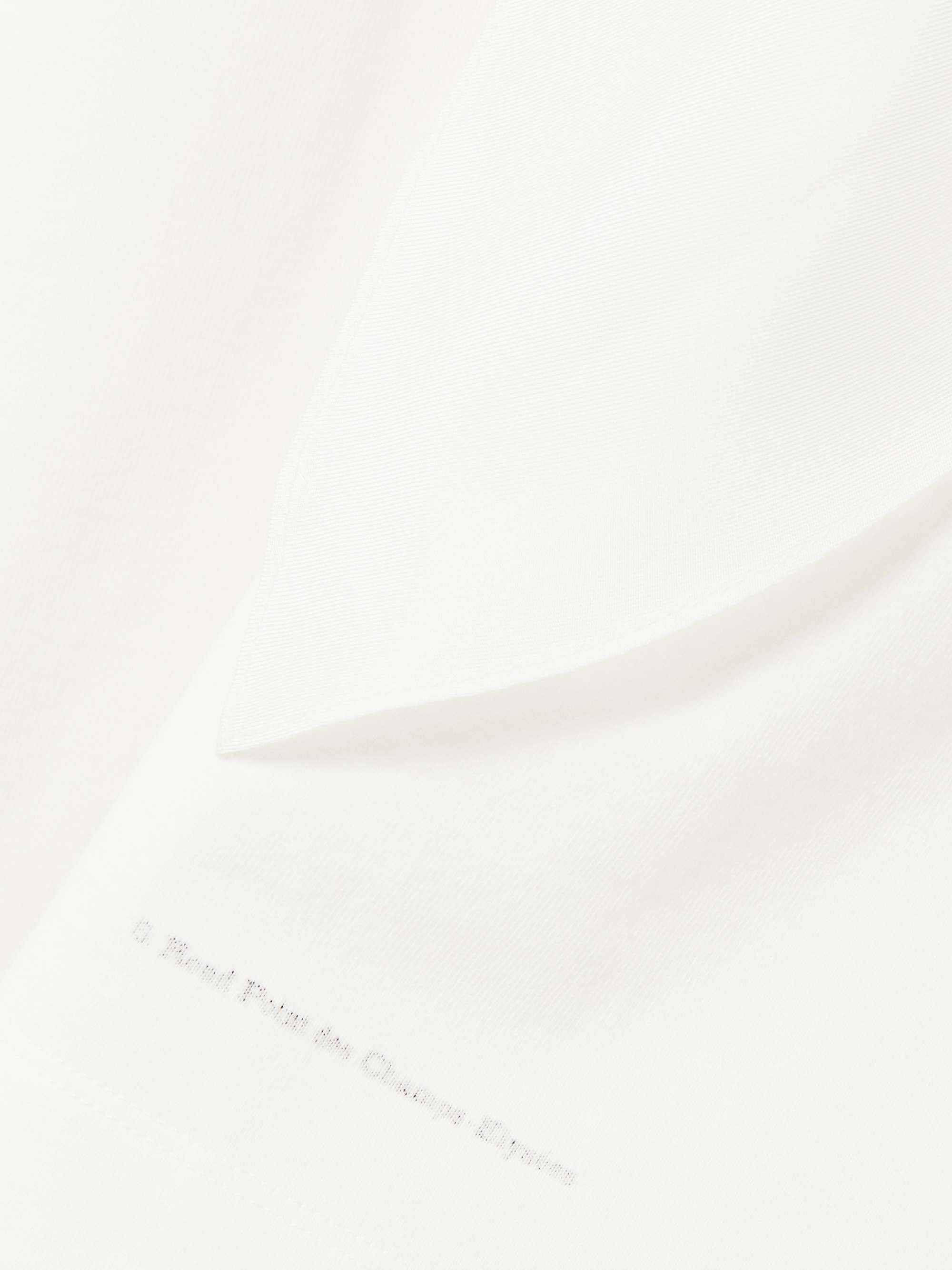 Oversized scarf-detailed silk twill-trimmed cotton-jersey T-shirt view