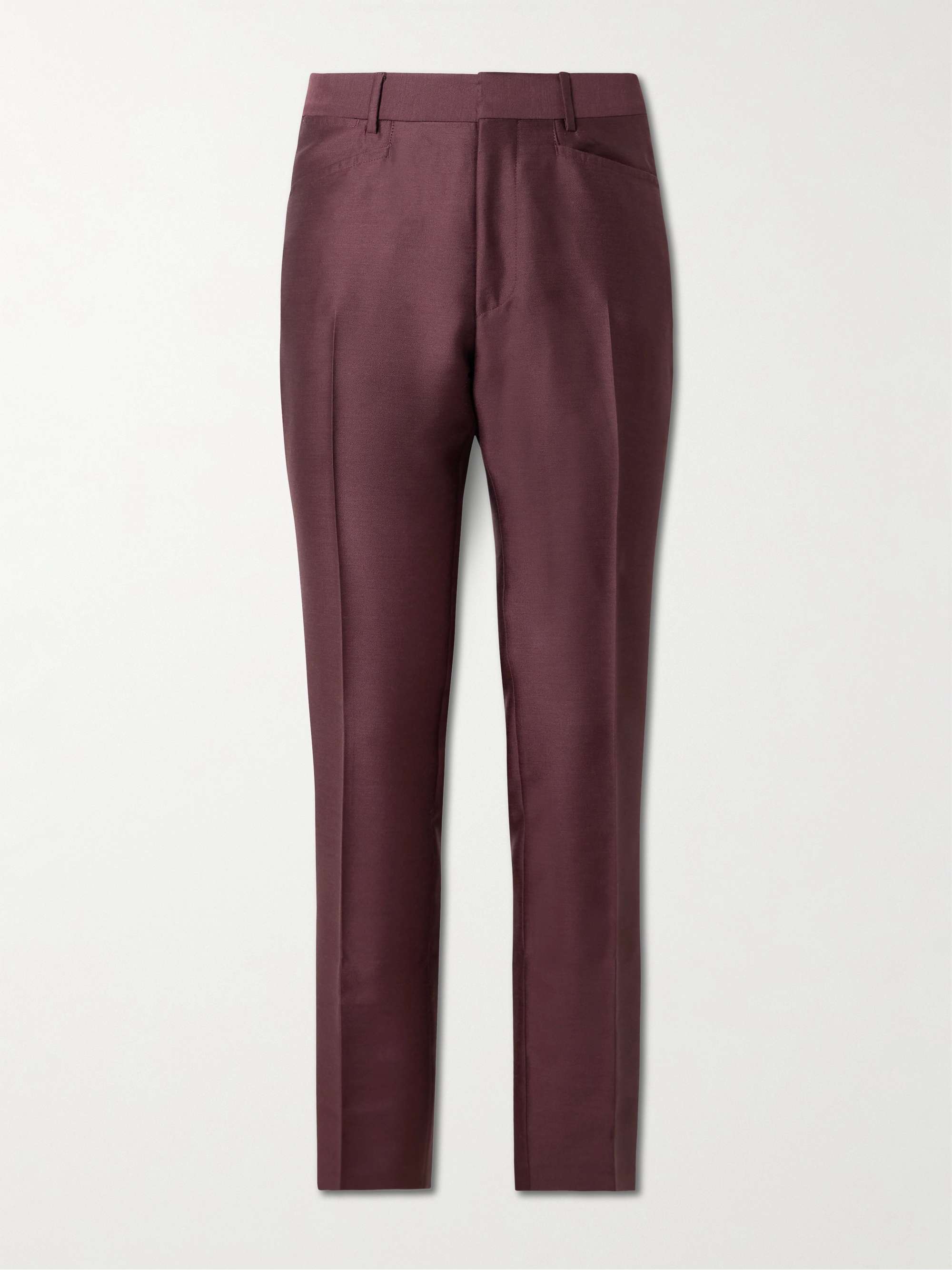 Dyllan Straight-Leg Wool, Mohair and Silk-Blend Twill Trousers hero visual