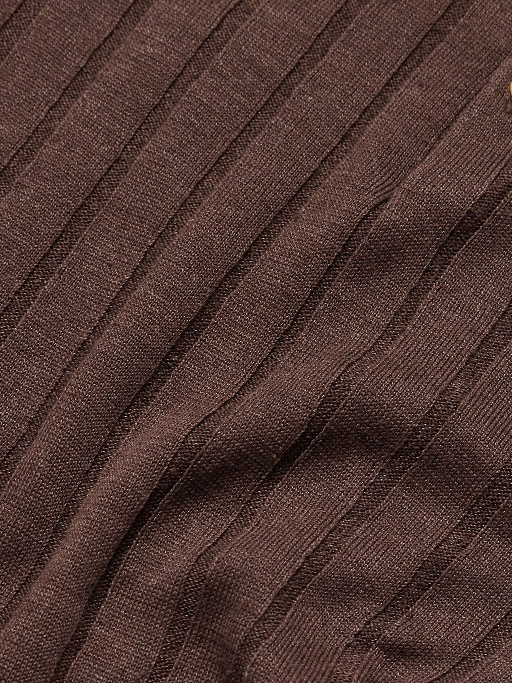 Ribbed Linen and Cotton-Blend Polo Shirt view