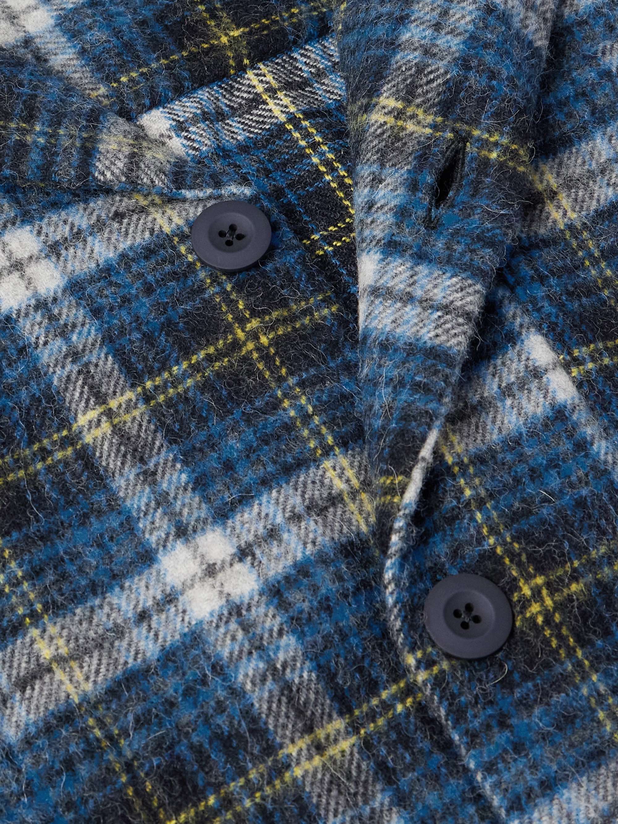Freedom Checked Brushed Wool-Blend Overshirt view