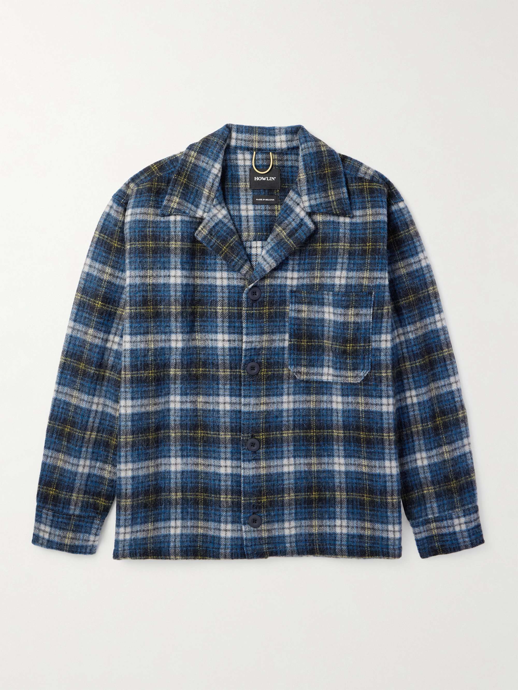 Freedom Checked Brushed Wool-Blend Overshirt hero visual