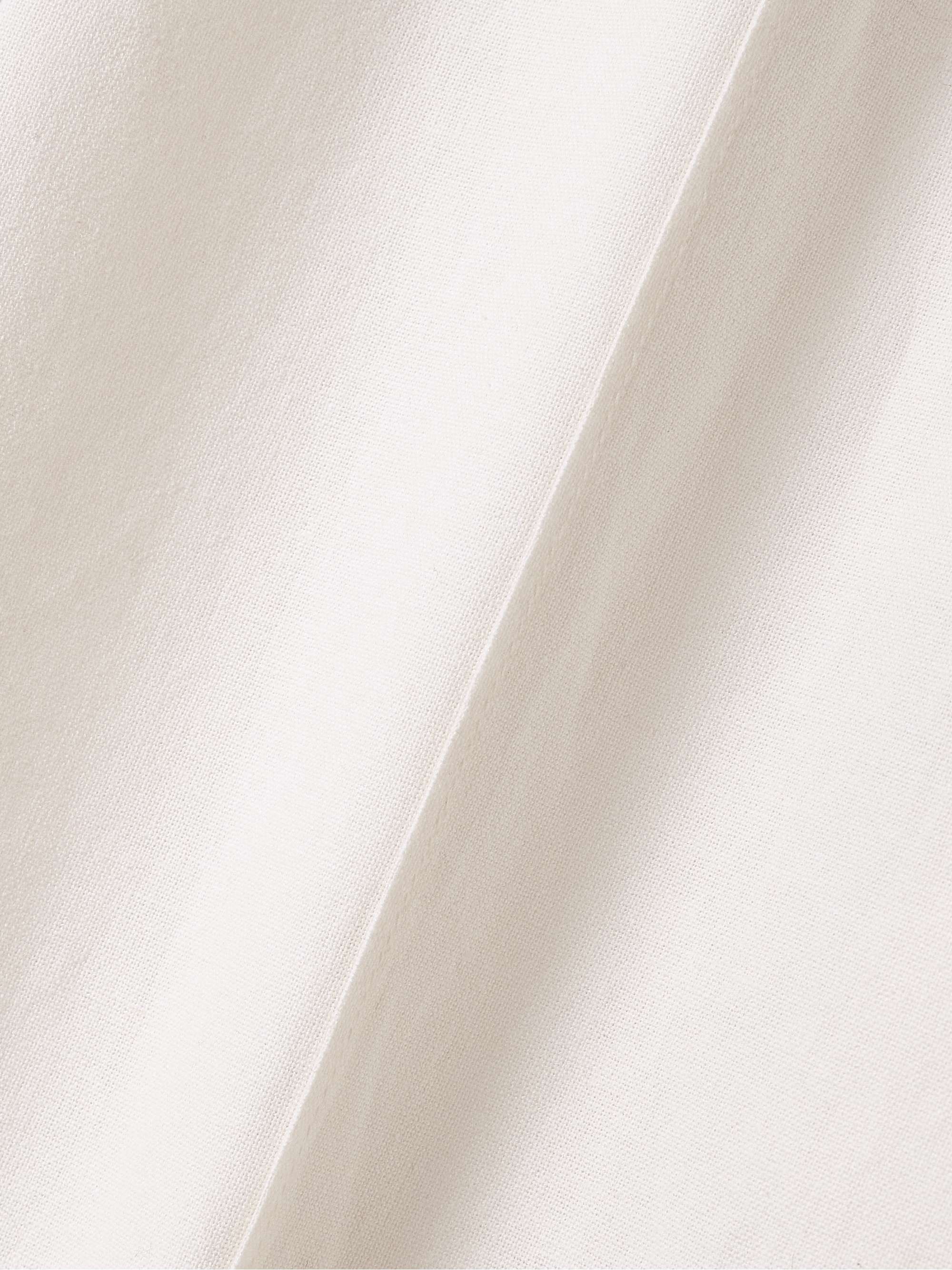 Shai cutout button-detailed cotton and linen-blend wide-leg pants view