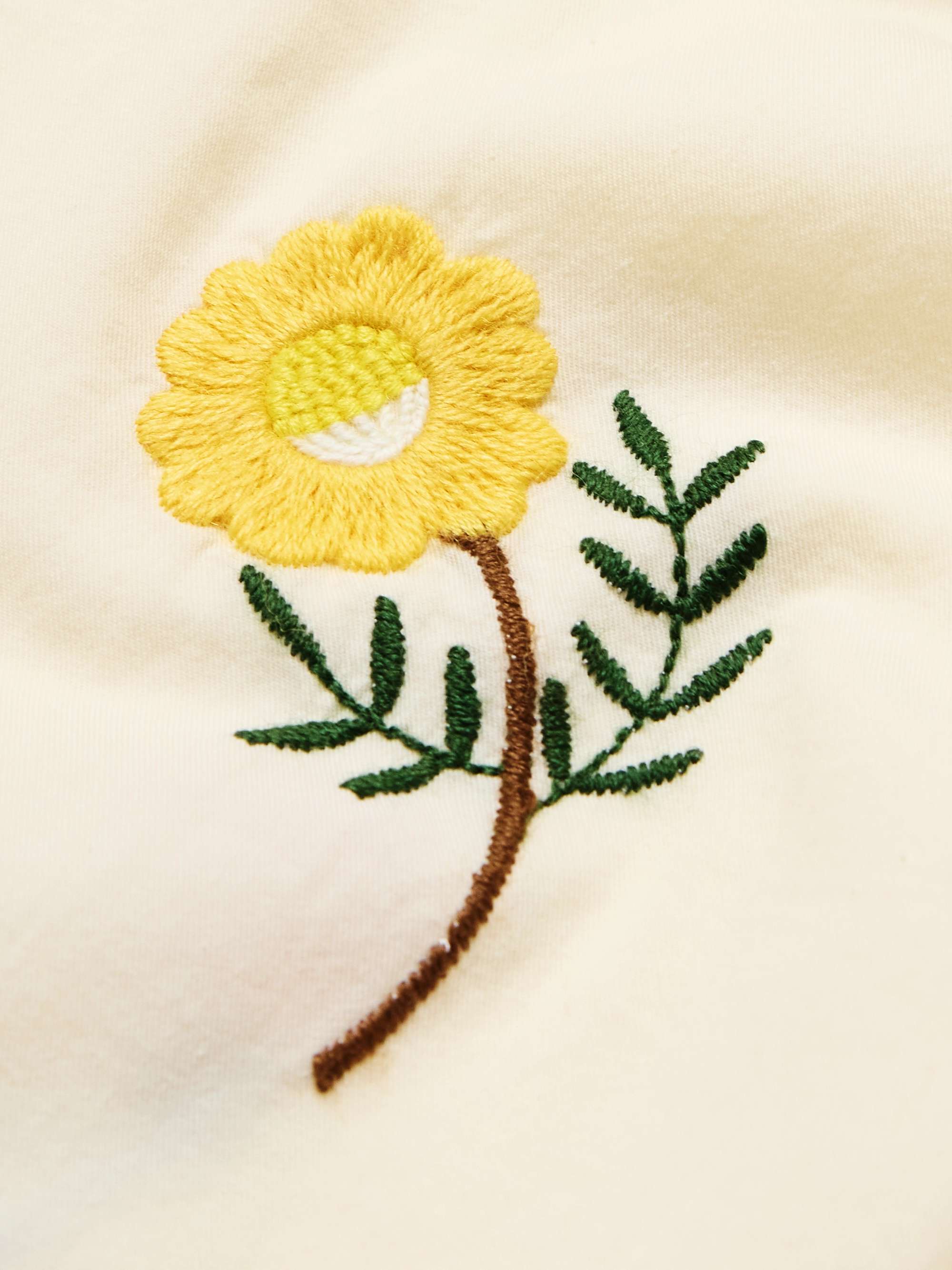 Convertible-Collar Embroidered Cotton Shirt view