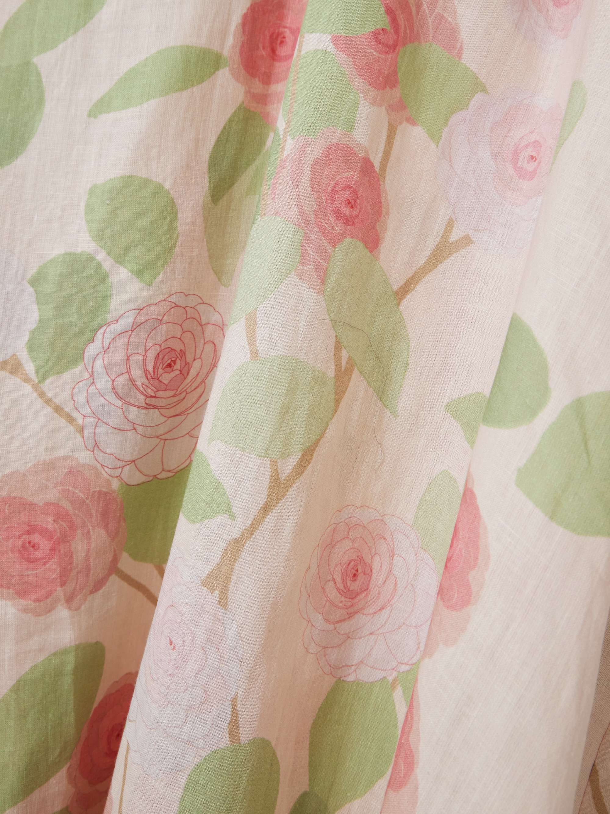 Georgio gathered floral-print linen maxi dress view