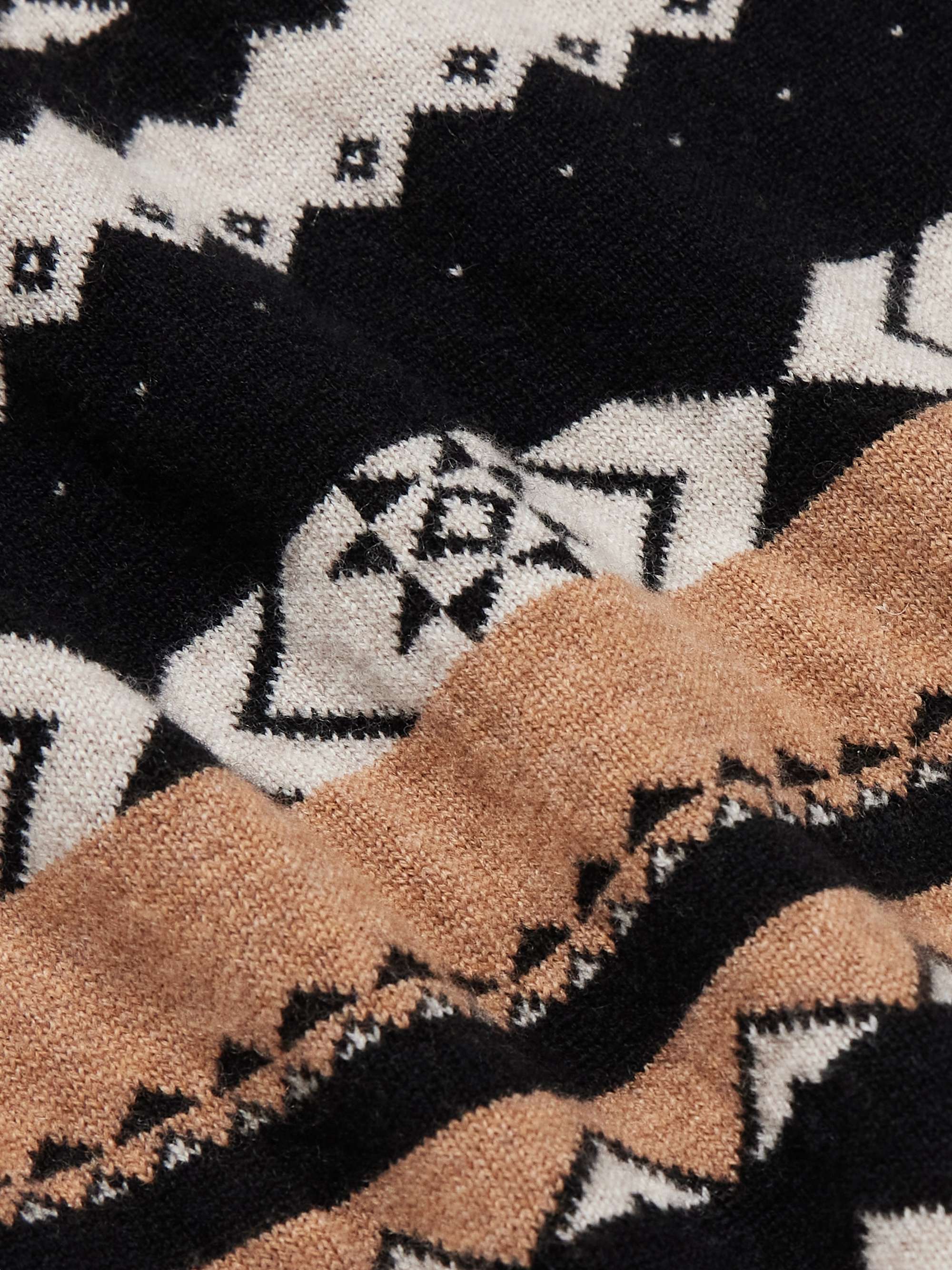Jacquard-Knit Merino Wool and Cashmere-Blend Sweater Vest view