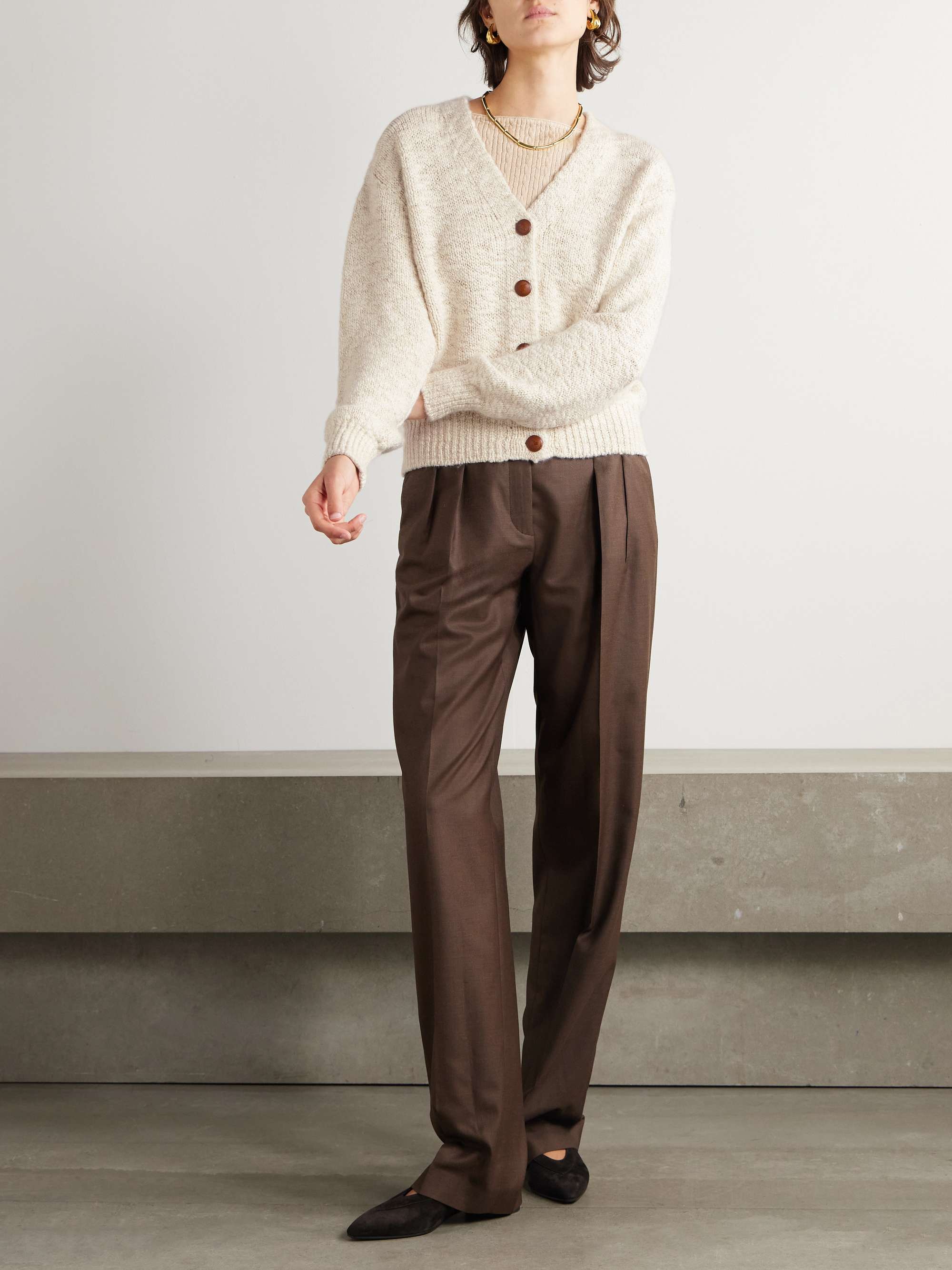 Cashmere-bouclé cardigan view