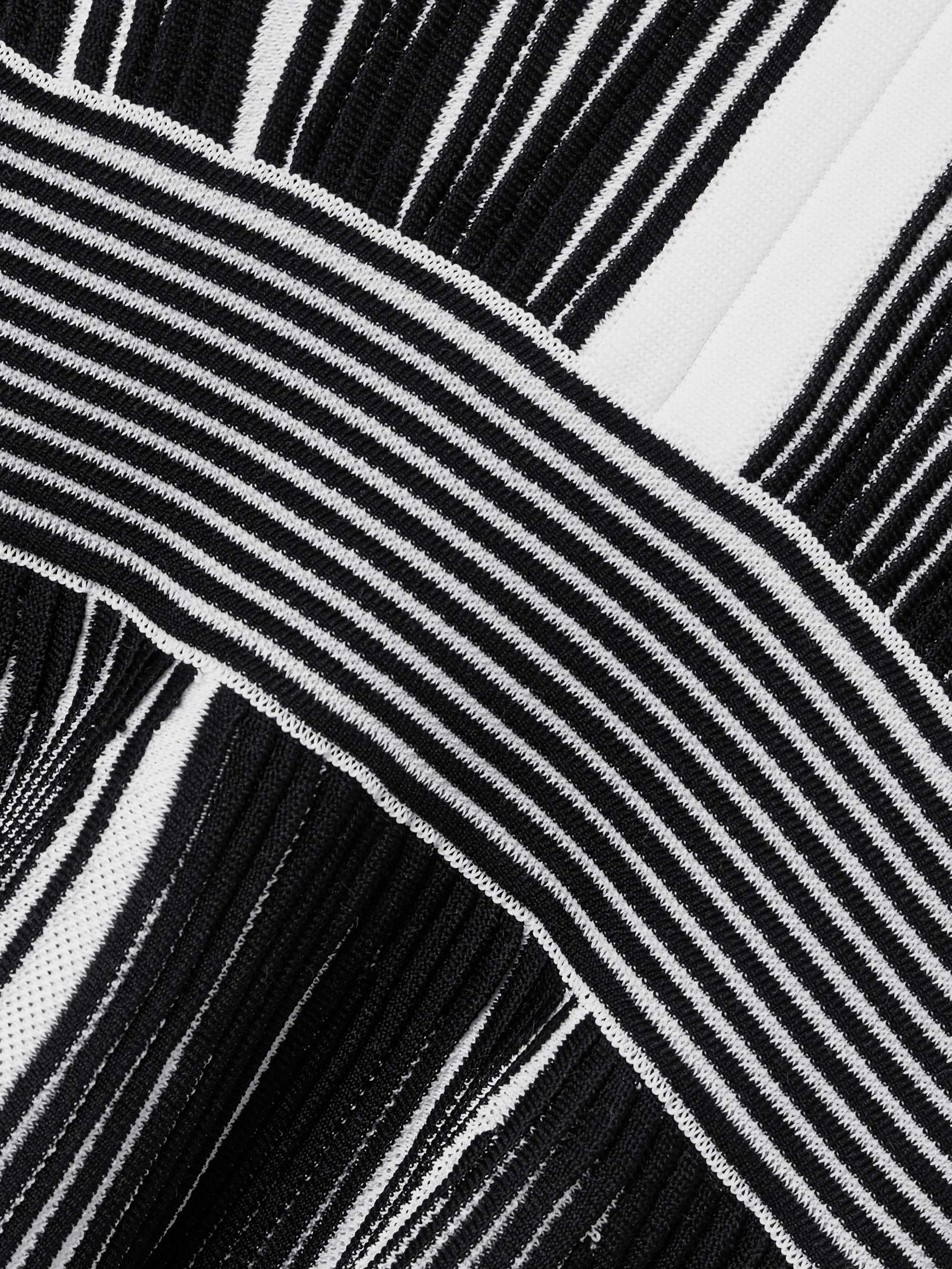Striped knitted mini dress view