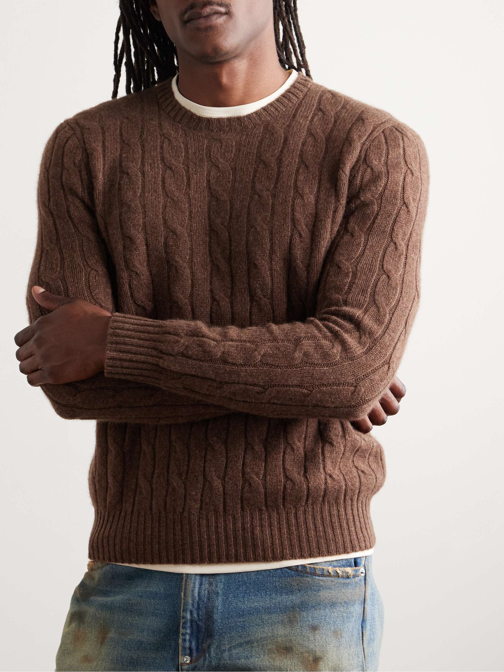 Cable-Knit Cashmere Sweater view
