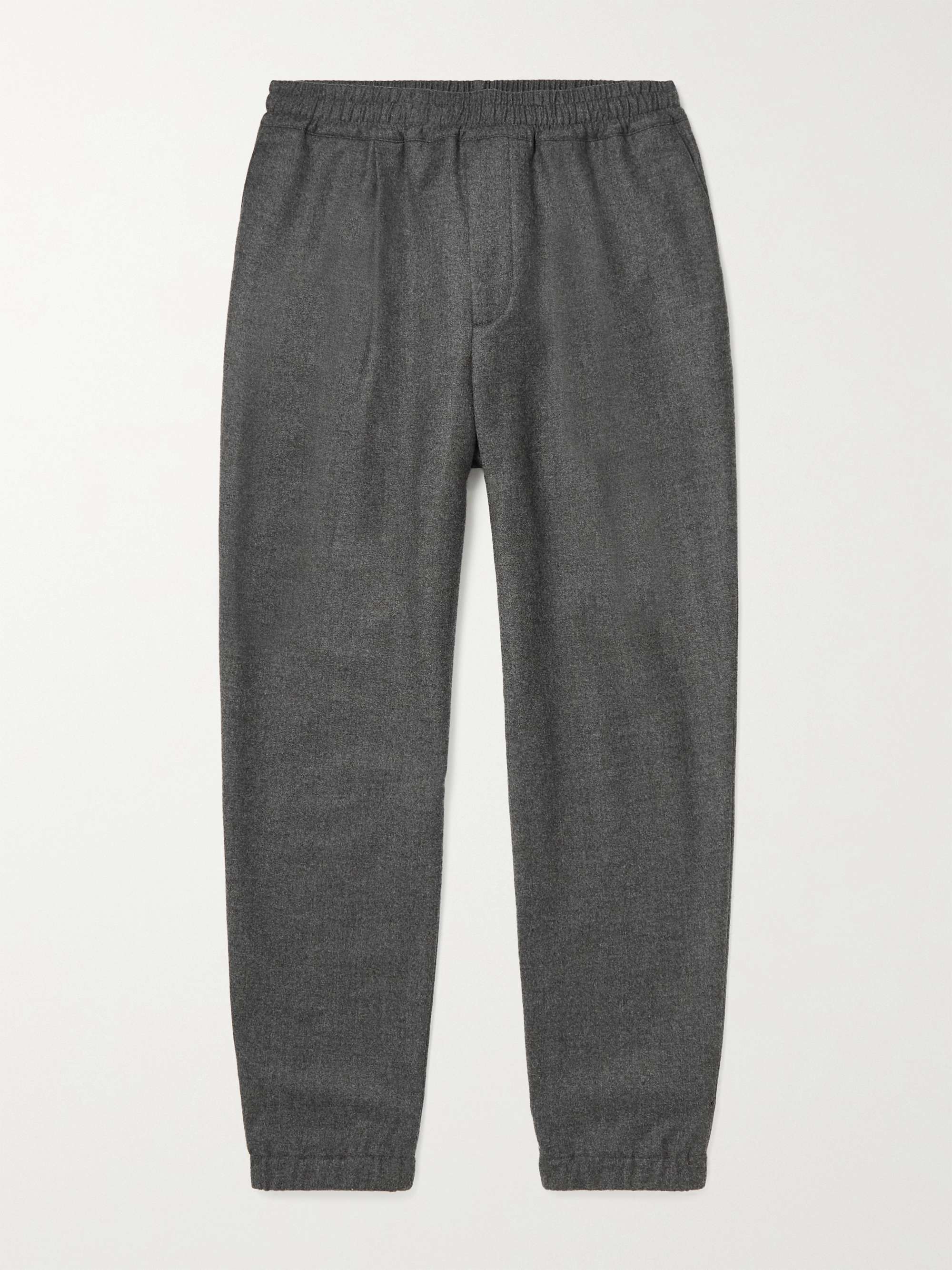 Tapered Pleated Virgin Wool and Cashmere-Blend Flannel Trousers hero visual