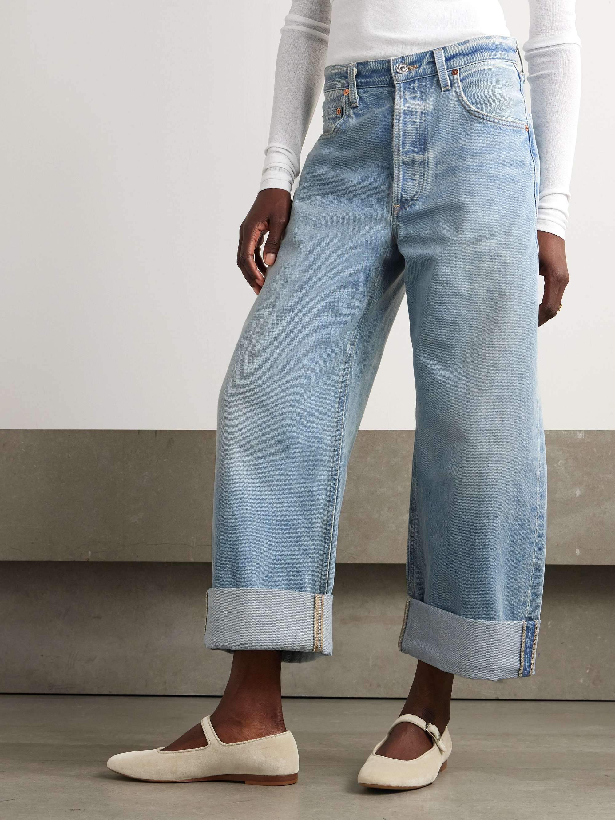 Ayla Baggy high-rise wide-leg organic jeans view